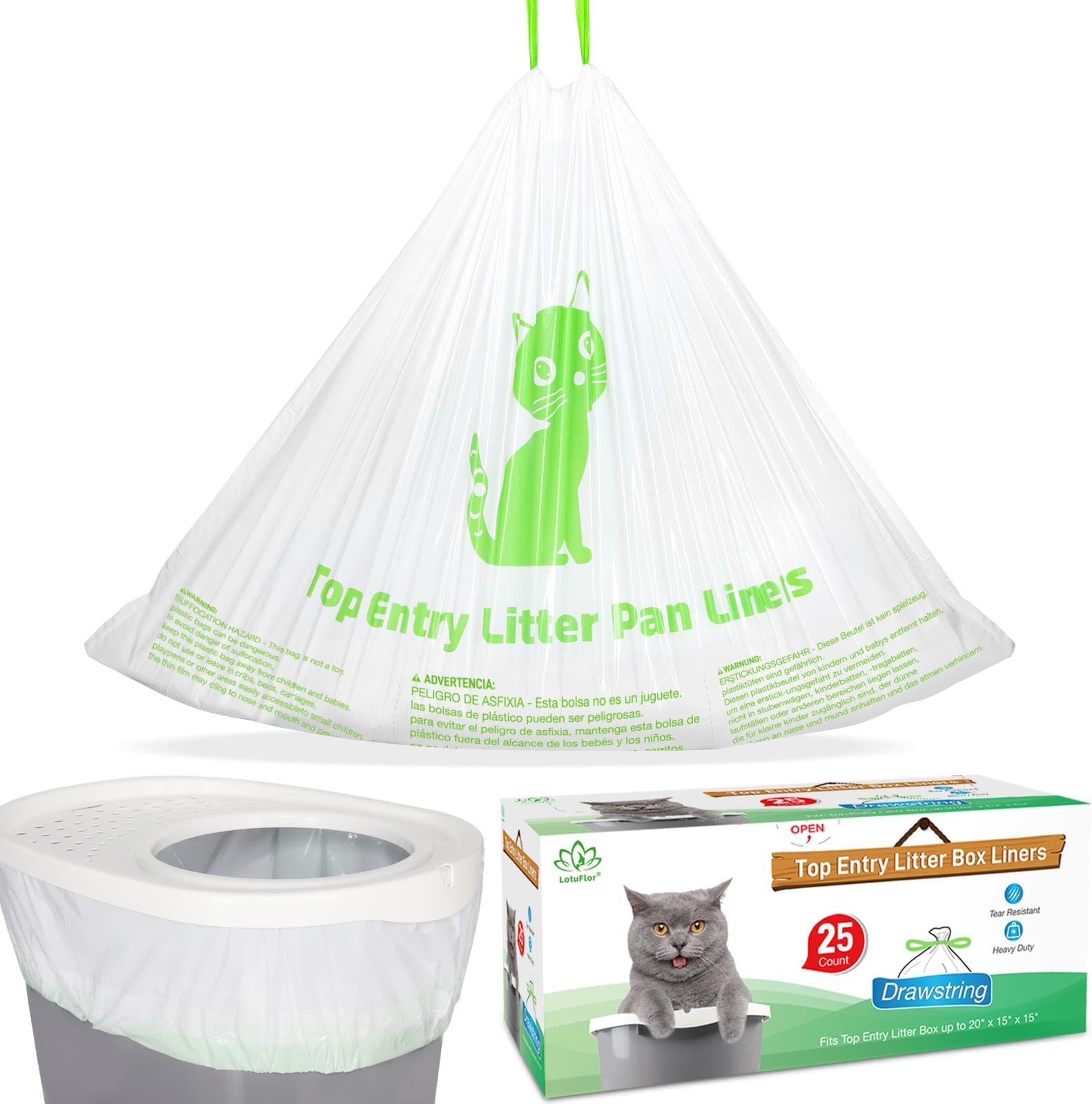 Petmate Top Entry Litter Pan Liners (2) Pet Supplies