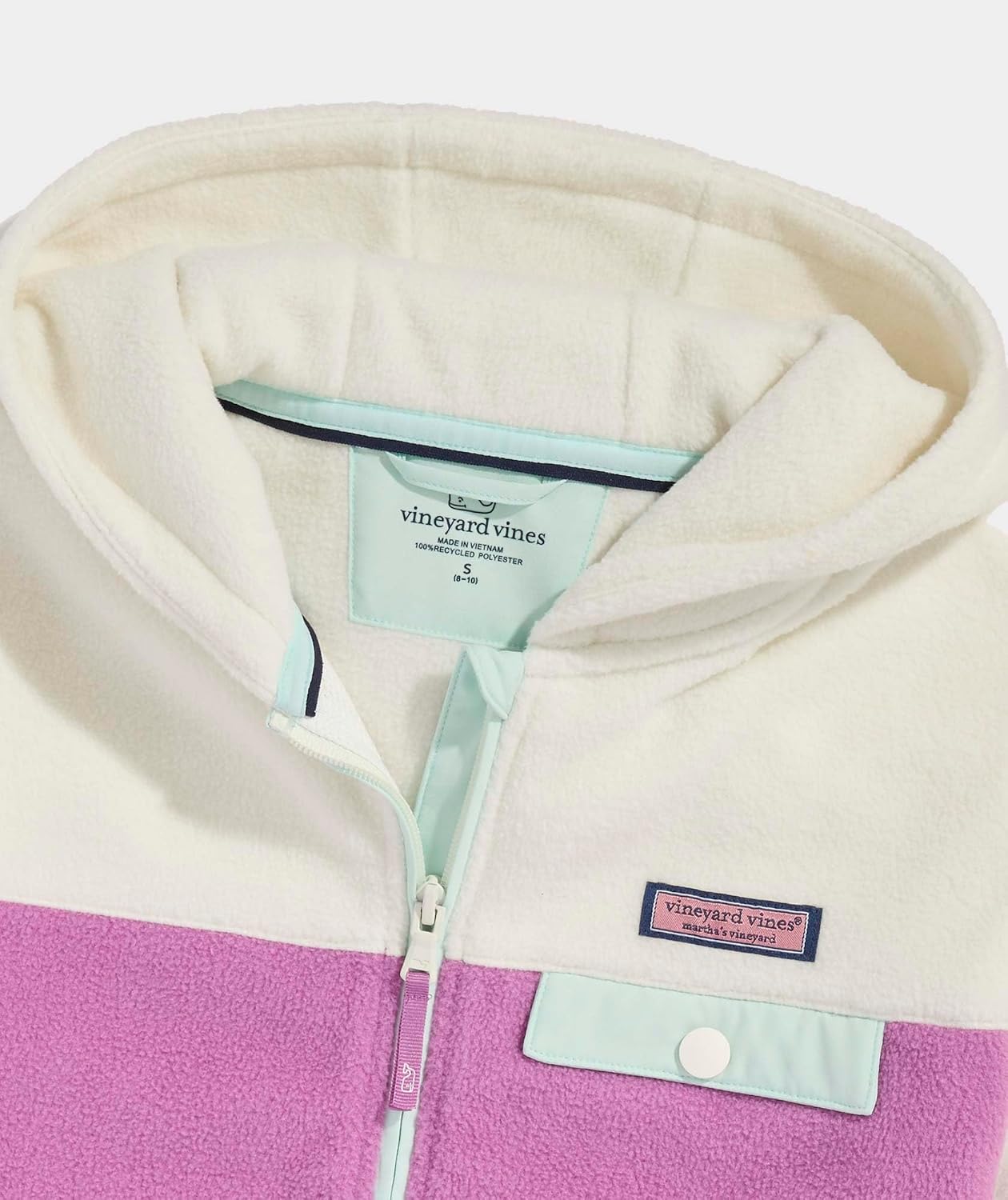 vineyard vines Girls' Boxy Harbor Fleece Jacket