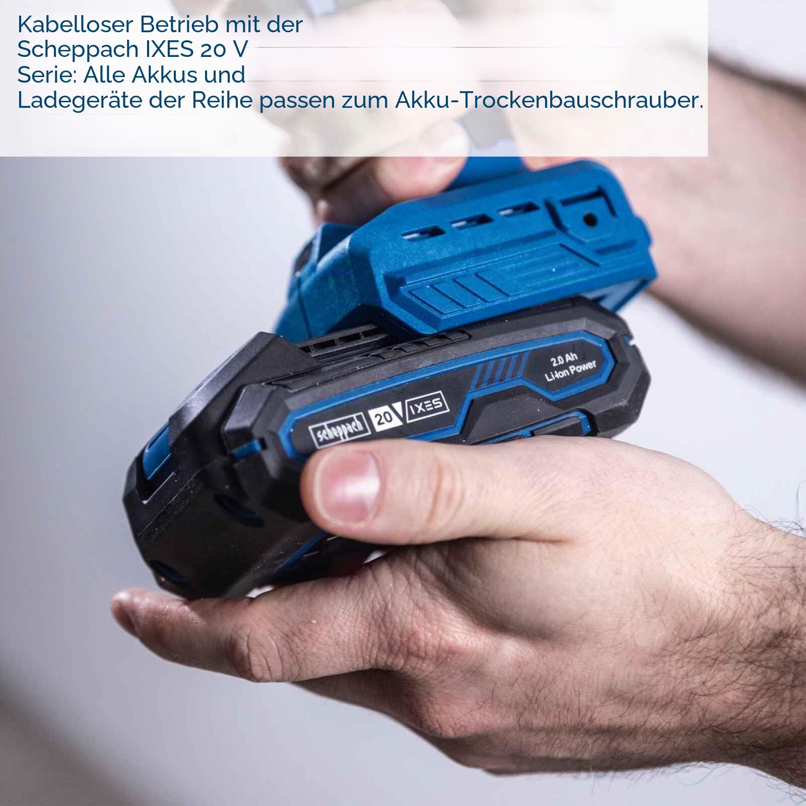 Scheppach Akku Trockenbauschrauber BC-DWD400MS-X mit Depth-Adjustment-Funktion & Zubehör | Drehmoment 30Nm - 1/4" | Drehzahl 4000 min-1 | 20V-IXES-Serie | 10 Jahre Garantie | mit 2Ah Akku & Ladegerät