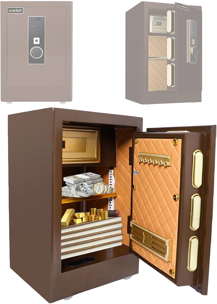 【美品】　金庫大型 48L 指紋認証 家庭用人気 アラーム機能付　引き取り Amazon.co.jp: 金庫大型 48L 指紋認証 家庭用 4種類解錠 家庭用