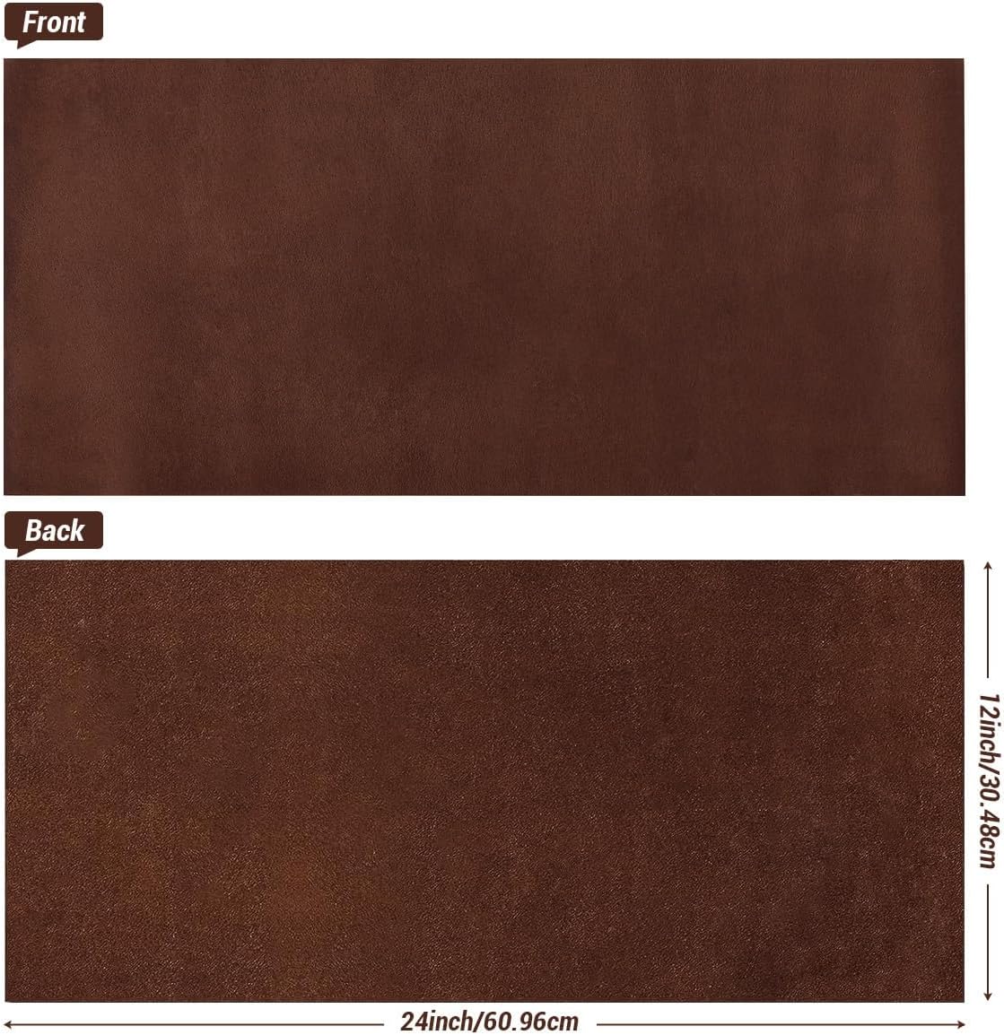 Full Grain Leather Pieces for Leather Working, 12"x24" Tooling Leather Sheets for Crafts Genuine Leather Material 1.8-2.1 mm Thick Leather Hide for Crafting Earring Hobby Dark Brown