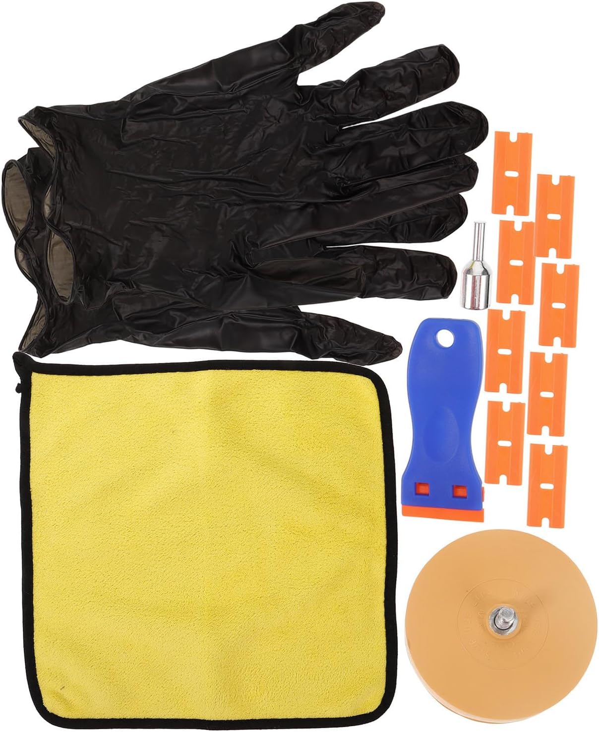 Automotive Sticker Remover Eraser Wheel Kit with Rubber and Fiber Material, Efficient Glue and Decal Removal Tool for Car Detailing with Gloves and Scraper, for Automotive Sticker