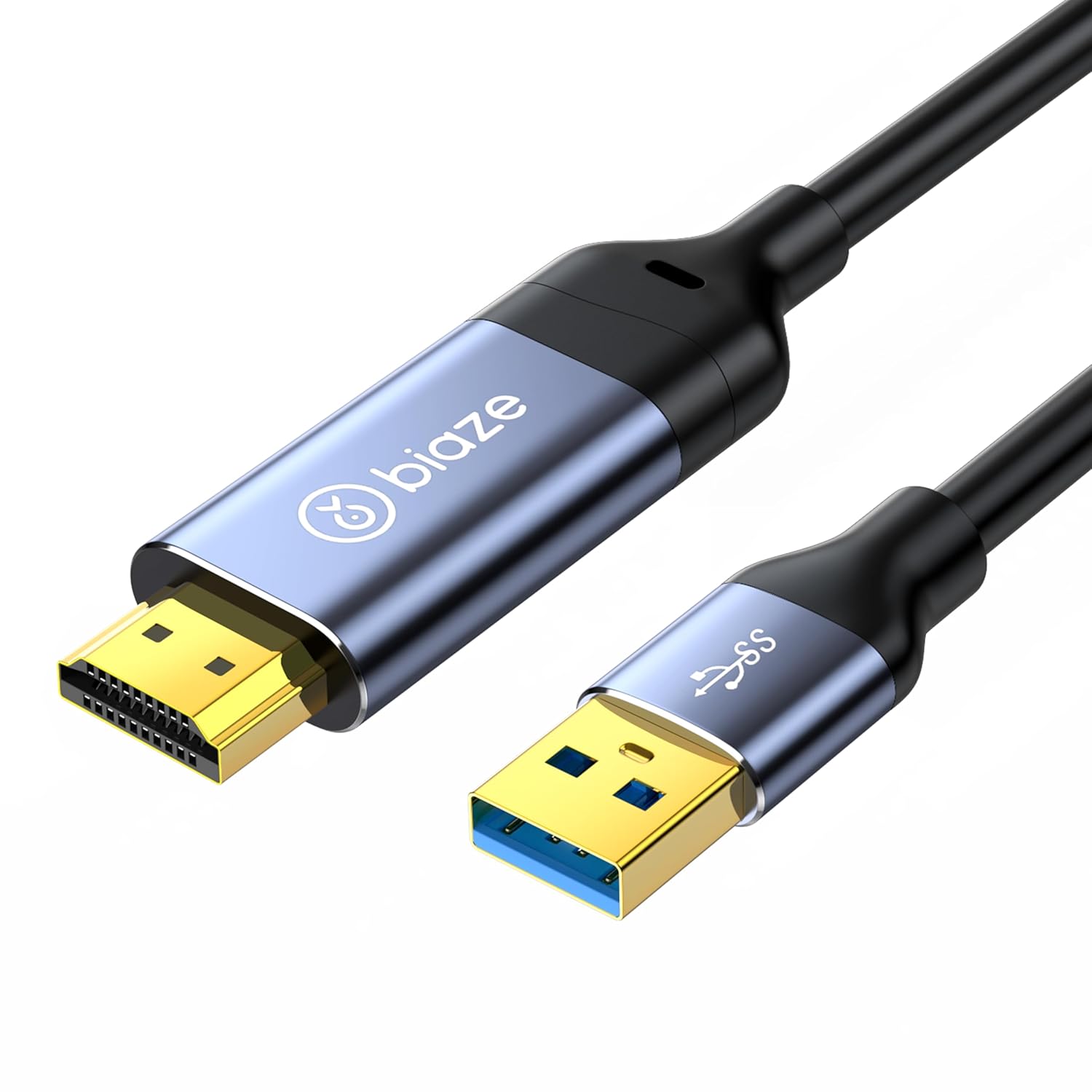 USB 3.0 to HDMI Cable 5Ft, 1080P 60Hz 5Gbps High Speed Cable for Connecting Laptop/PC/PS5/Xbox/Switch to TV/Monitor/Projector, Screen Mirroring and Display Extension (USB to HDMI) USB to HDMI HDMI to USB