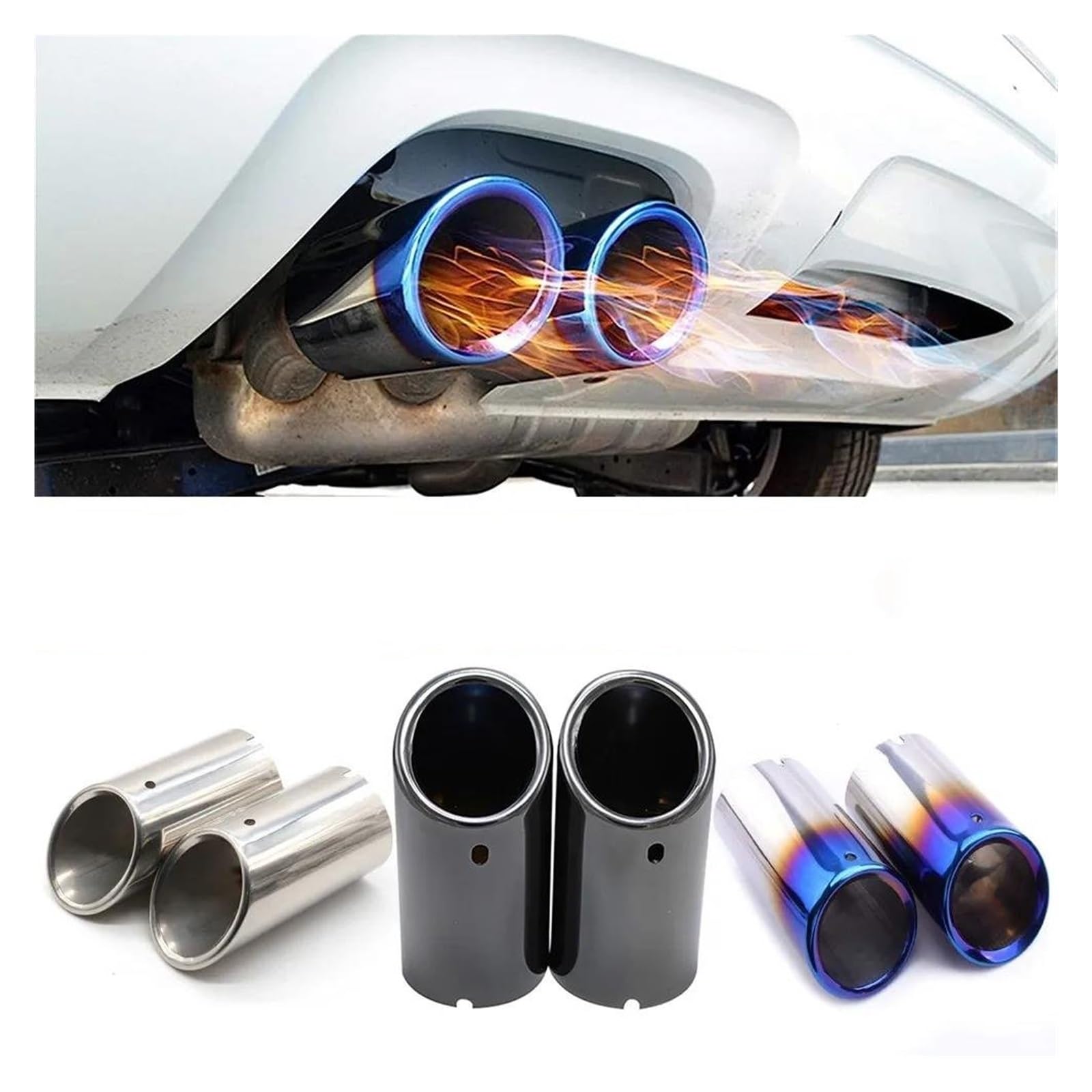 車の排気テールパイプトリムチップ 用E90用E92用325328i3シリーズ2006