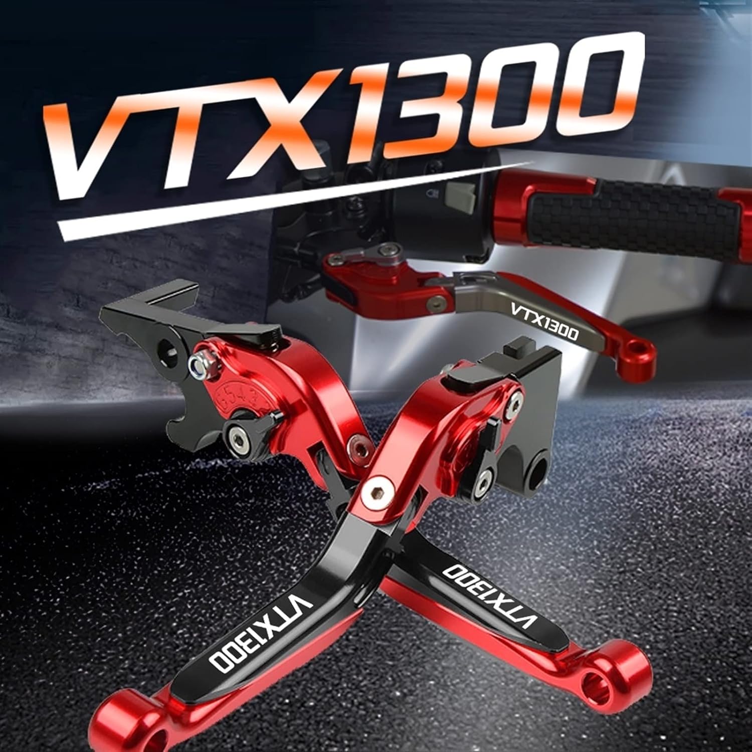 Brake Clutch for Honda FURY VTX1300CX VTX1300 CX 2009-2019 Motorcycle Brake Clutch Levers Adjustable Folding Extendable CNC Accessories with Logo VTX 1300CX (Color : Blue)