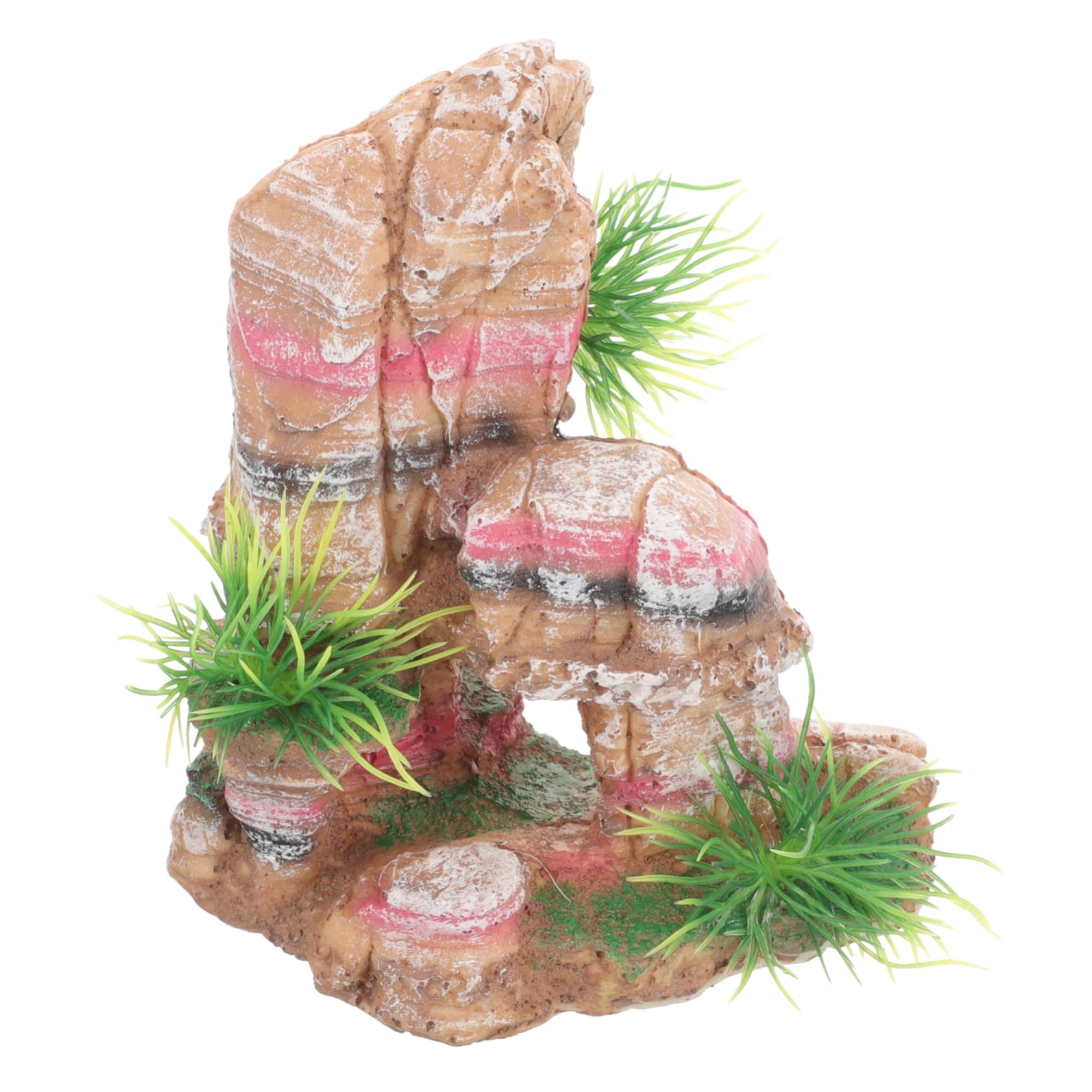 ifundom 4 Piezas Adorno de Rocalla Pecera Decoración Cueva Oculta Peces Ornamentación y Terrarios y Oficina
