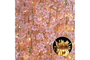 Mesmerizing Floral Cascade: Sunm Boutique's Cherry Blossom Garland with Captivating Lights