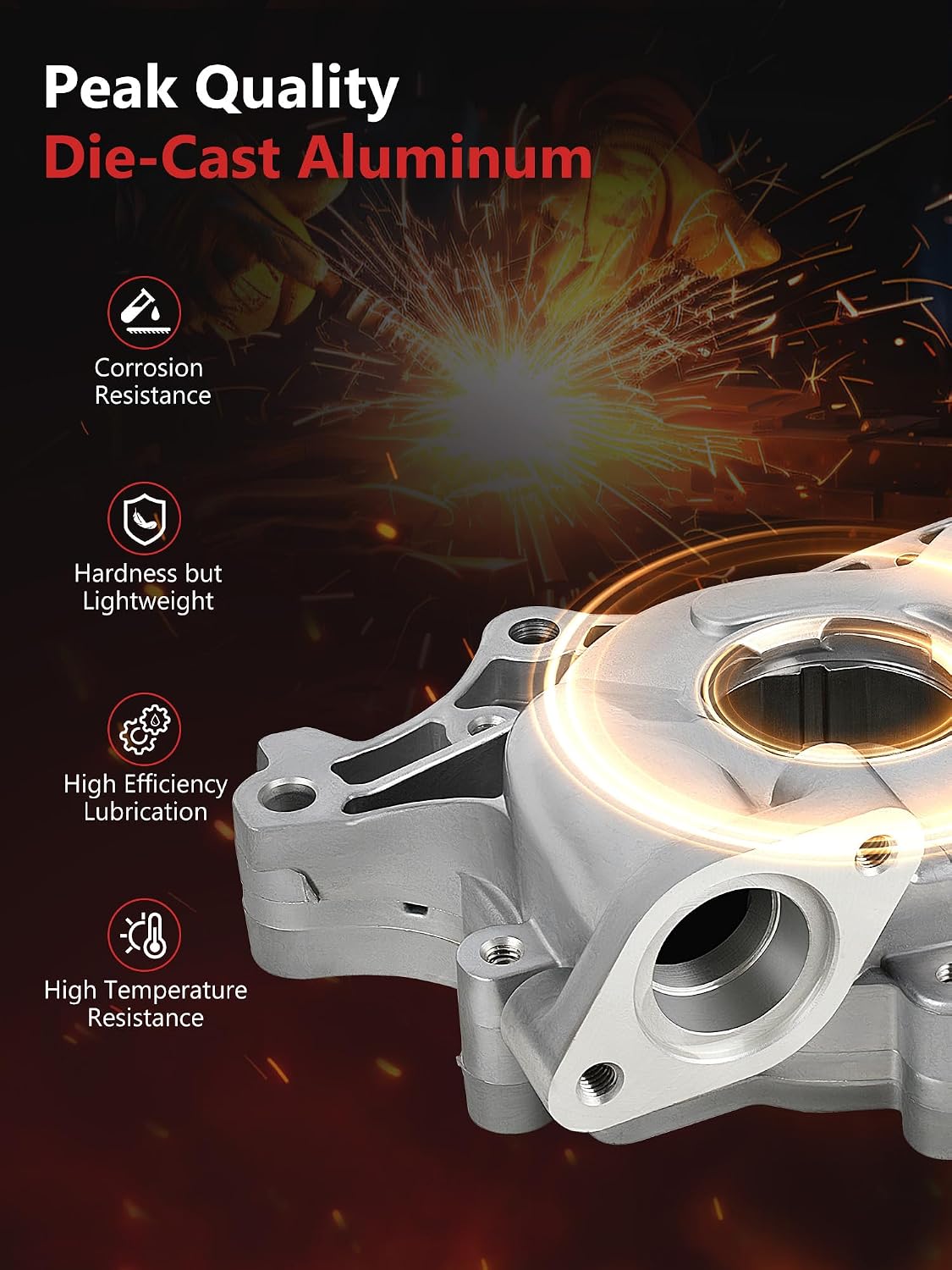 HYR M390HV High Volume Oil Pump for 3.5L 3.7L V6 Fit for Ford F-150 11-17 Explorer Fusion Transit-150 250 350 Mustang Taurus X Expedition Flex & Lincoln MKZ, Replace #CY01-14-100