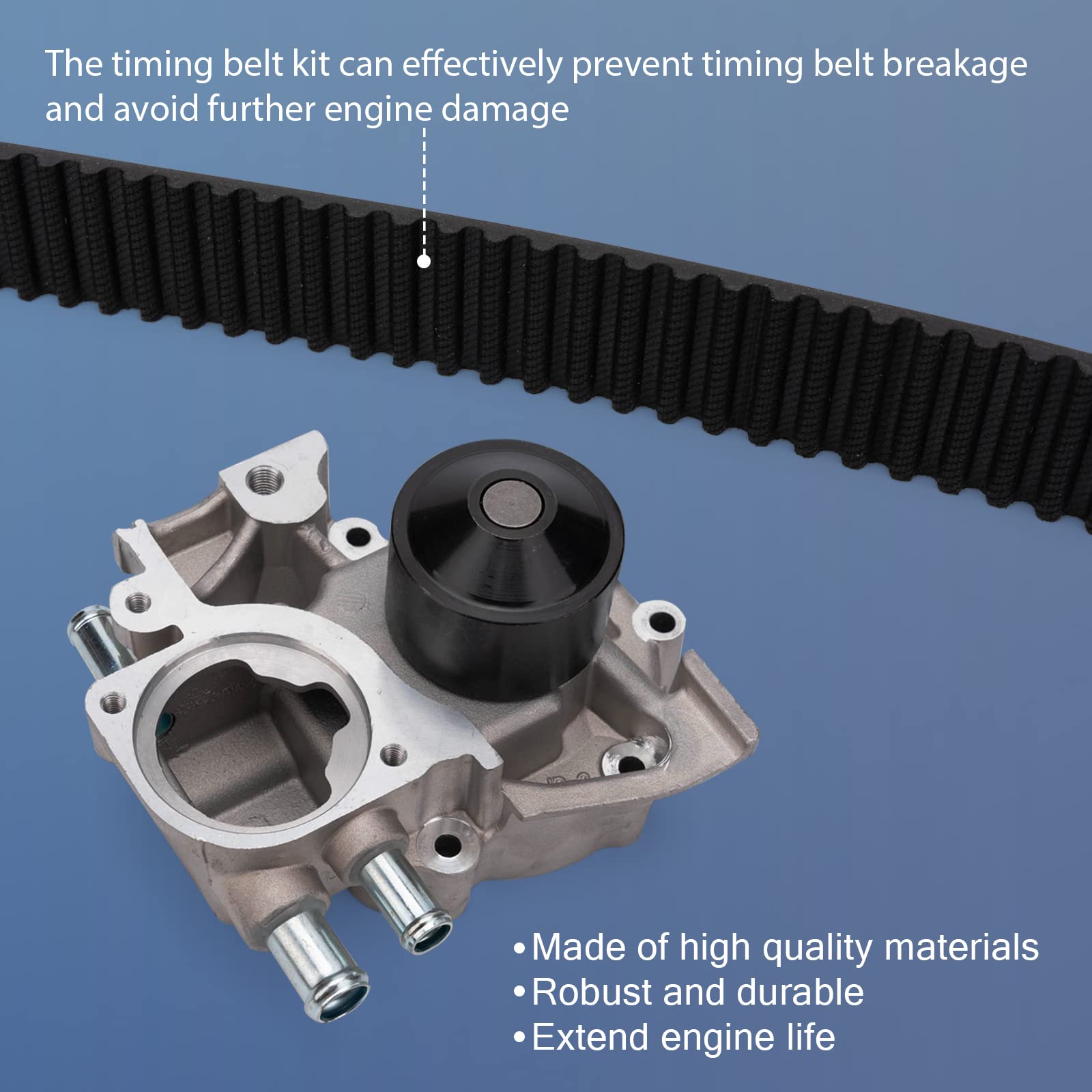 SAVYSPEDY Timing Belt Kit with Water Pump Compatible with 2002-2012 Subaru Impreza Legacy Forester utback Baja 2.5L Replace TKF-004
