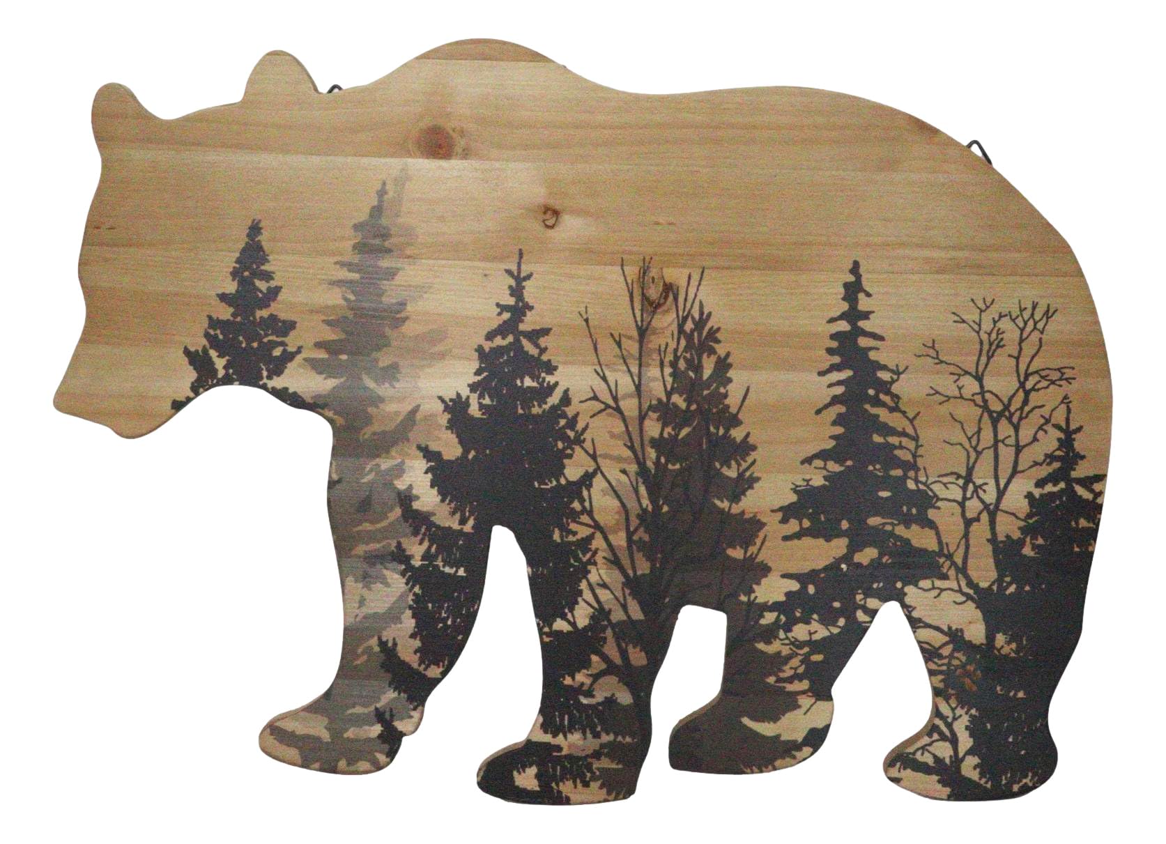 Hi Bear Wood Wall Art by beccatapert 【公式通販】
