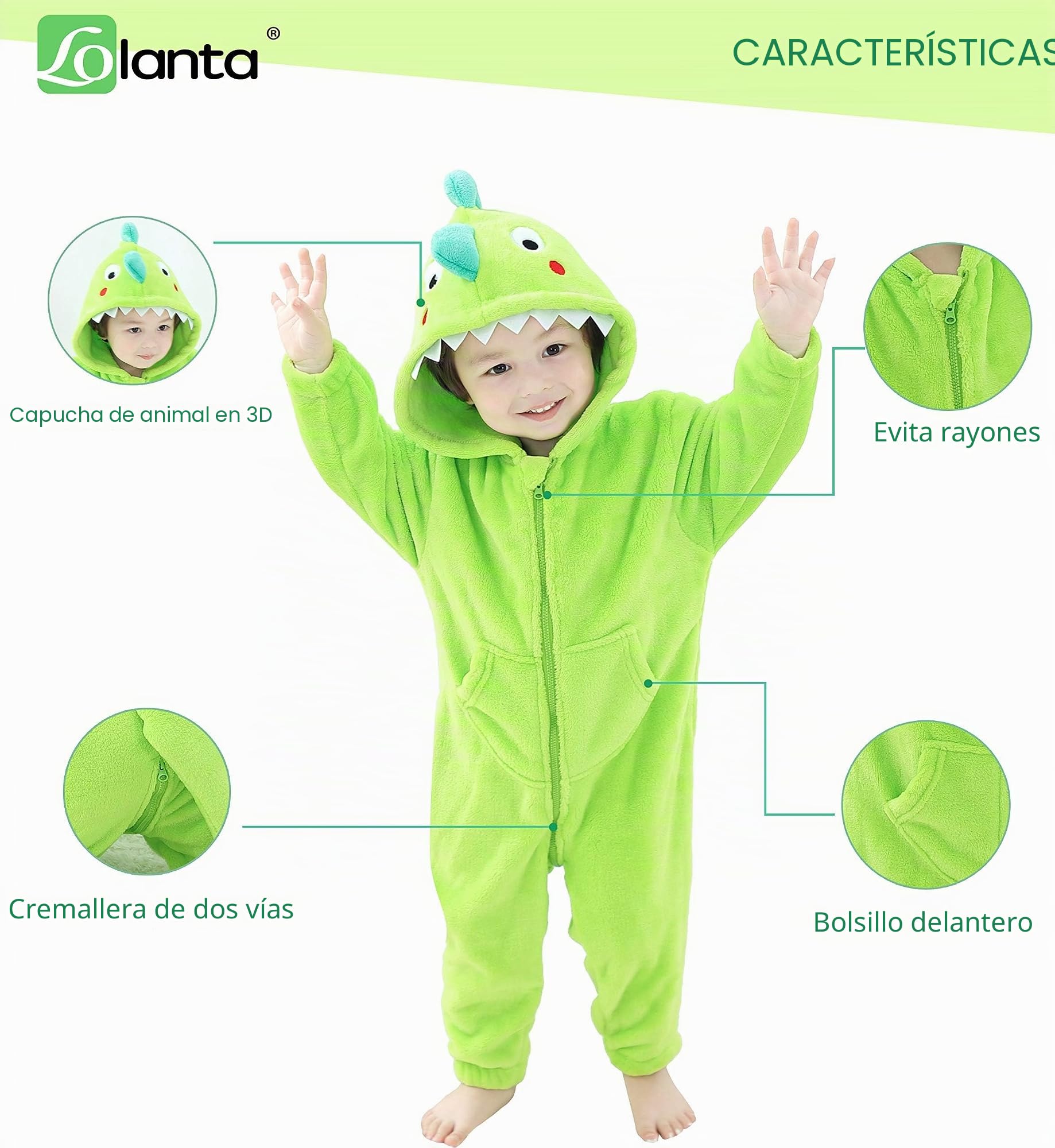 LOLANTA Disfraz Tiburón Niño, Buzo de Peluche con Capucha, Disfraces de Carnaval, 2-7 años