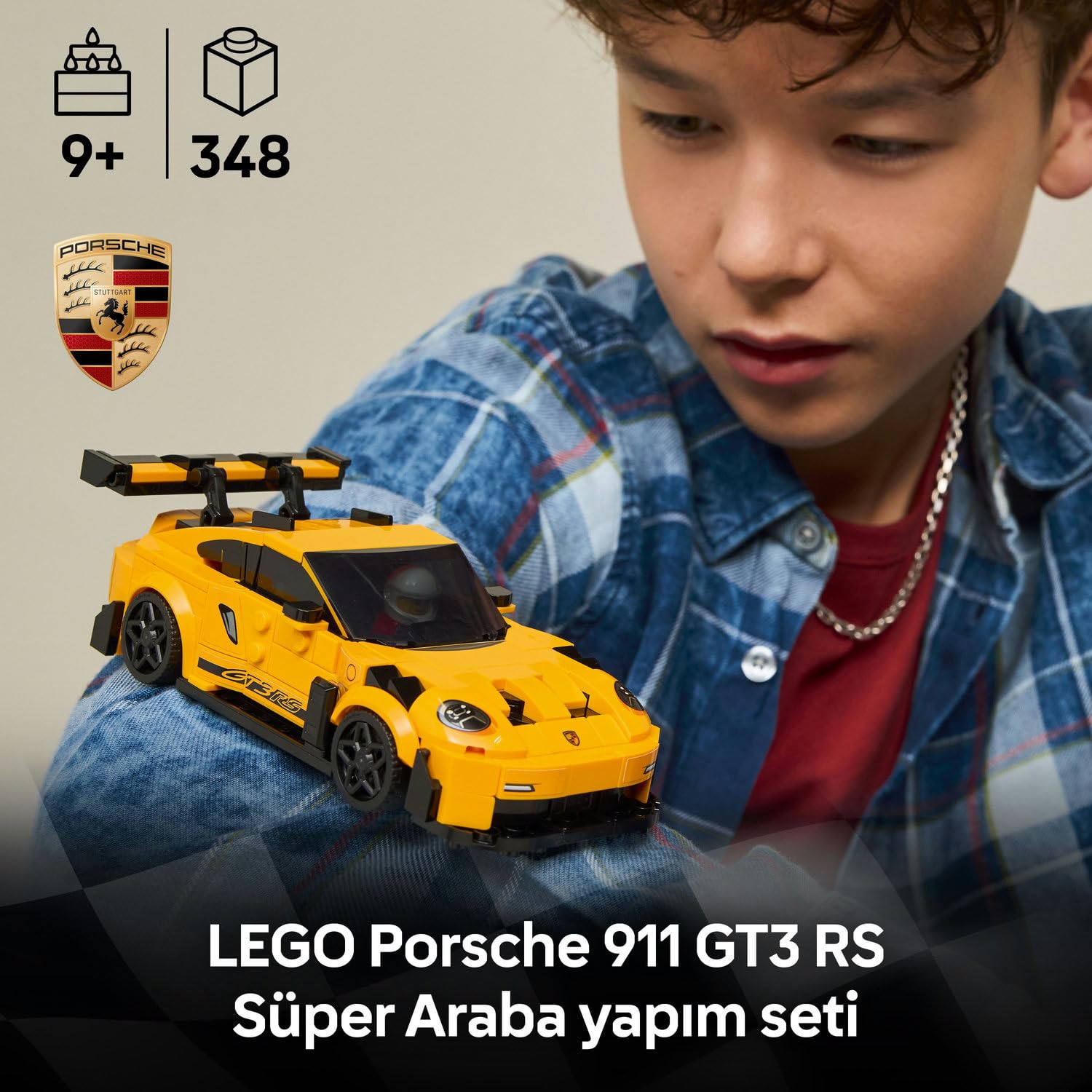 LEGO Speed Champions Porsche 911 GT3 RS 77239 – 9 Yaş ve Üzeri Çocuklar İçin Detaylı Koleksiyonluk Model Araba, Sürücü Figürüyle Oyun ve Sergileme Yapım Seti, Araba Severlere Hediye Fikri (348 Parça)