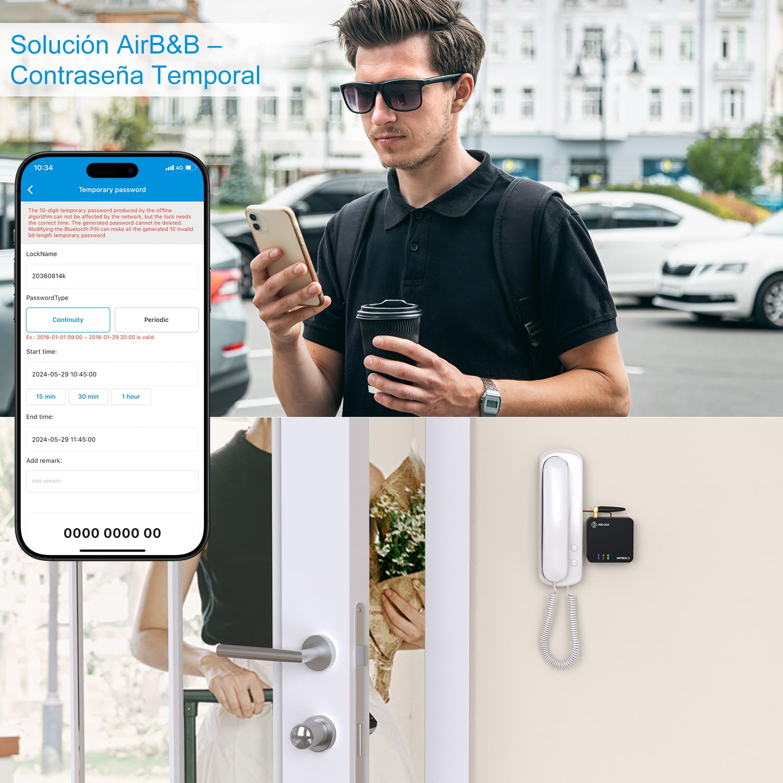 WELOCK ToucA51 Pro Smart Lock,Cerradura con Huella Digital,Contraseña,Tarjeta RFID y APP,Cerradura Inteligente WiFi,cerradura electronica exterior 40/30 para puertas de 50 a 100mm,Fácil instalación