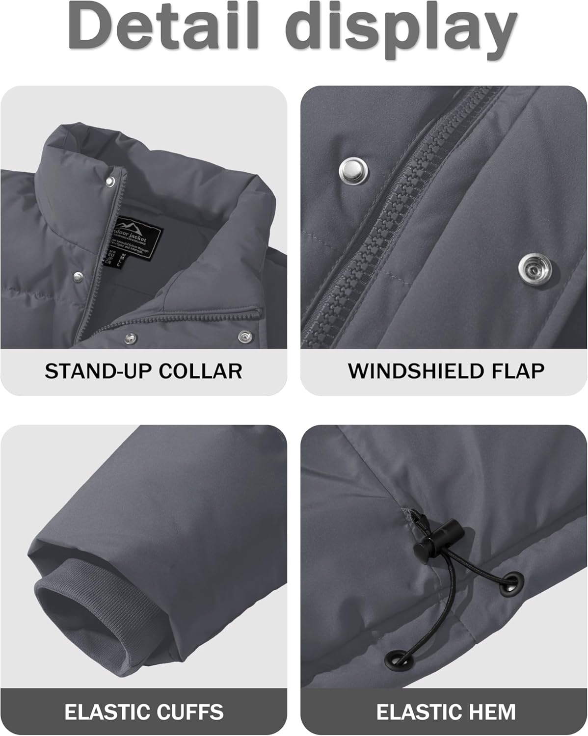 MAGCOMSEN Men's Down Jacket Winter Warm Thicken Puffer Coats Water Resistant Windproof Casual Insulated Jacket - Image 5