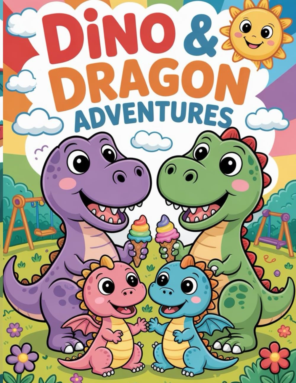 Dino & Dragon Adventures: A Fun Coloring Book for Kids Ages 3–7 – Cute Dinosaurs and Dragons, Happy Adventures & Hours of Creativity!