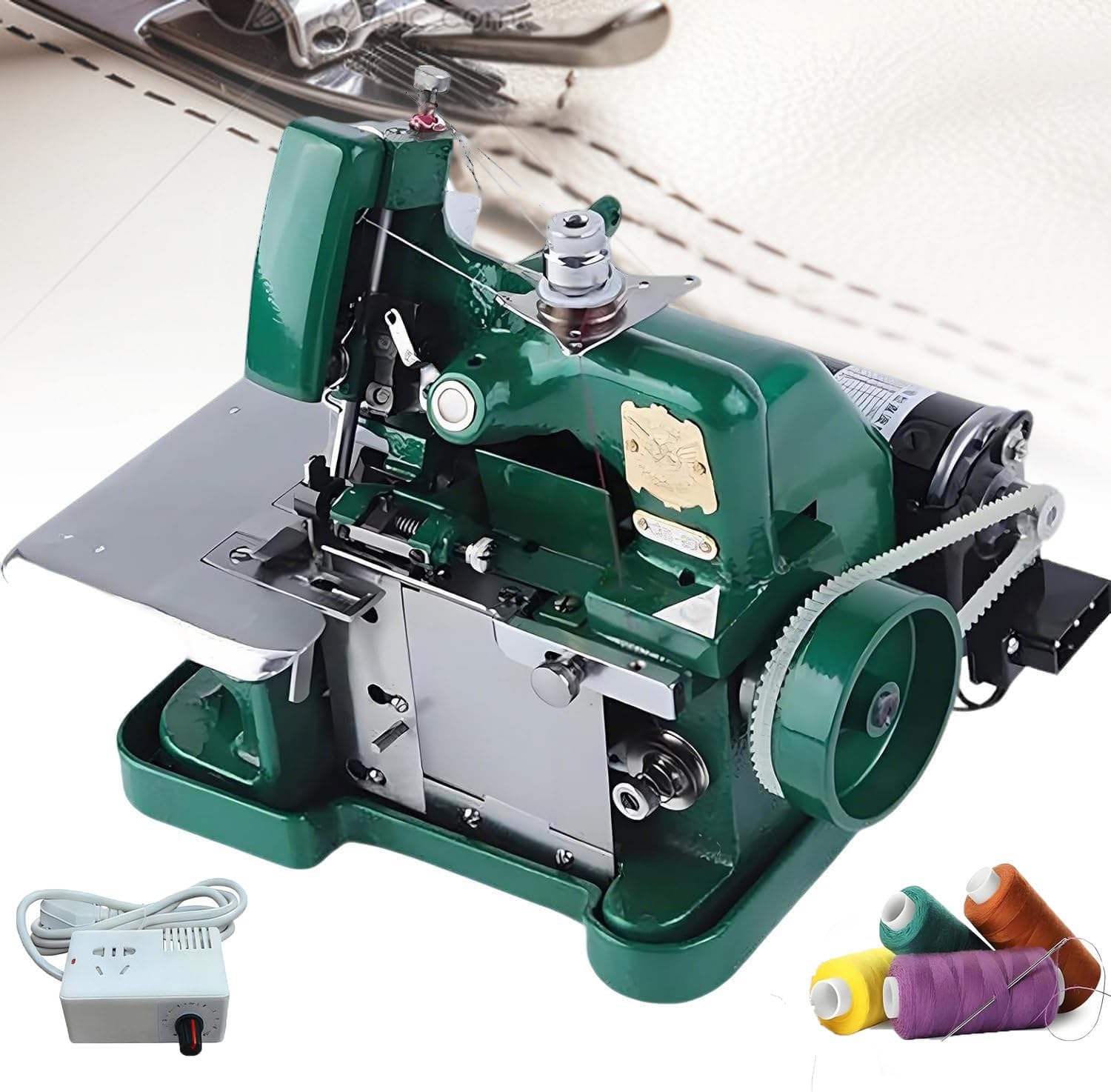 LjlXanthiper Overlocker Sewing Machine,Serger Sewing Machine,Handheld Coverstitch,Leather Sergers Machines,With Metal Frame,For Hemming Sewing on Fabrics like Denim,Canvas,Stretch Knits