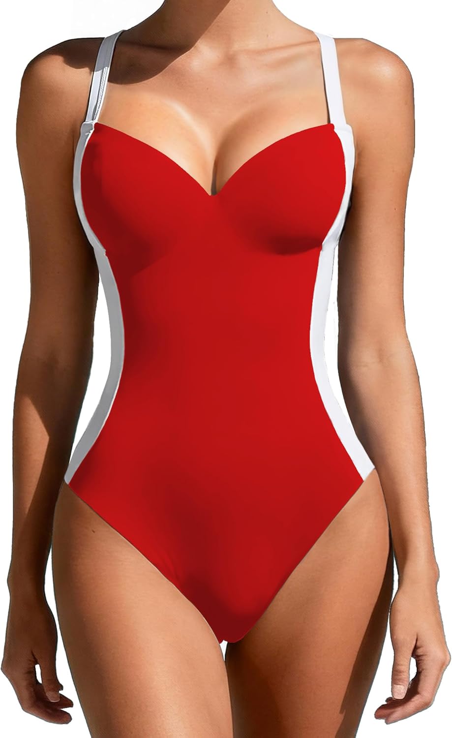 3 in 1 One Piece Swim Dress for Women 2026 Tummy Control Swimsuit with Skirt, Slimming V Neck Bathing Suit Dress
