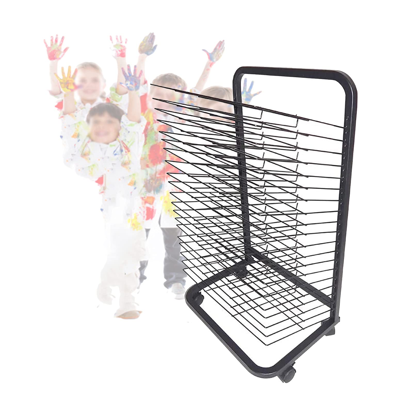 Aioneer 20-Layer Art Drying Rack, Watercolor Painting and Oil Painting Easel, File Rack with Pulley, Thousand-Layer Rack, Suitable for Any Occasion and Crowd