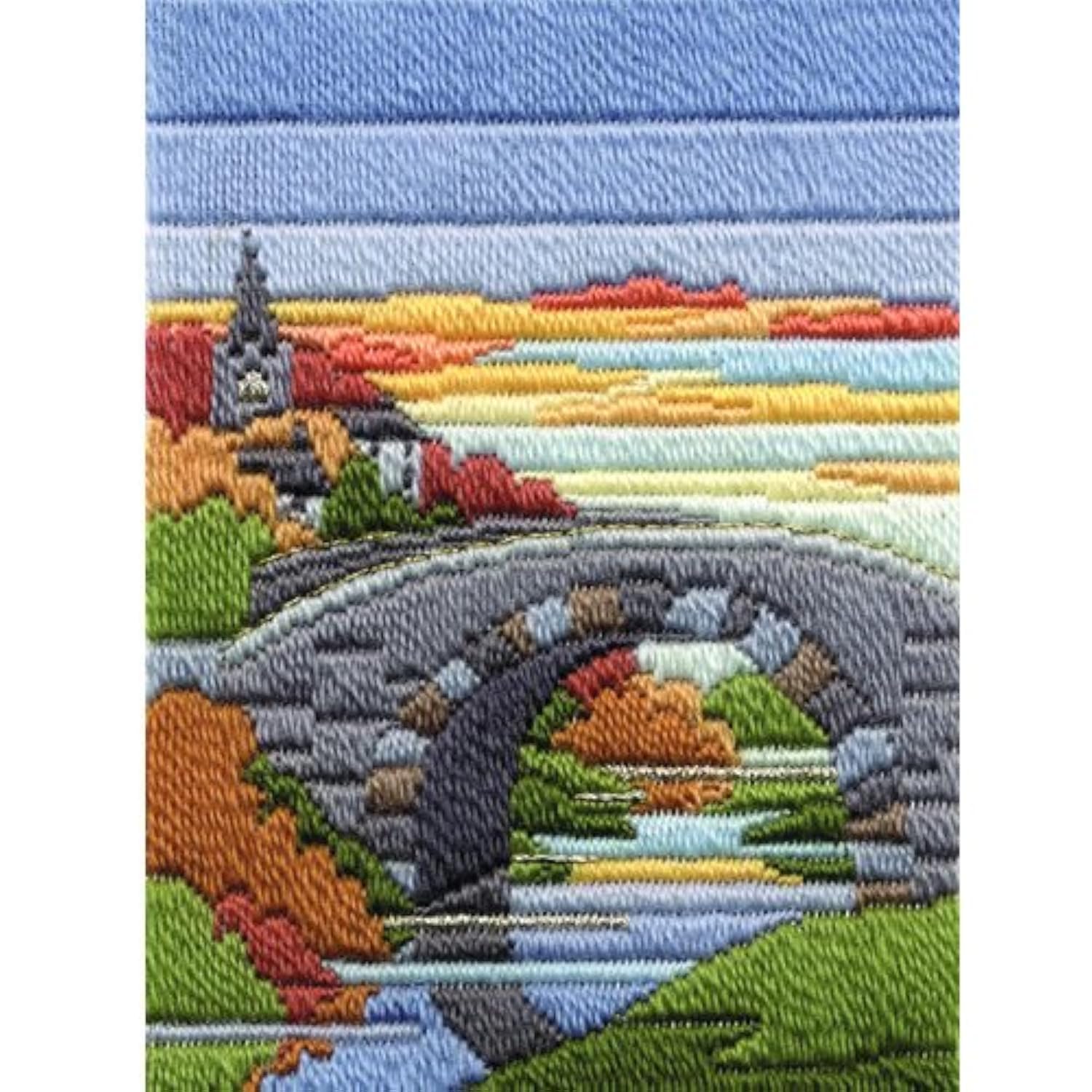 Bothy Threads DW14MLS15 24 x 17 cm Long Stitch Kit Seasons - Autumn Evening Counted Pattern