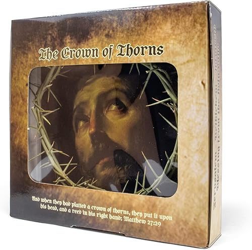 Miniatura 1 de Corona de espinas  Corona de Jesús auténtica de 9 pulgadas de la Tierra Santa de Jerusalén, réplica de tocado para cruz, decoraciones de Pascua y