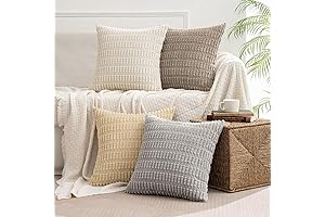 MIULEE Corduroy Throw Pillow Covers for Cozy Home Decor