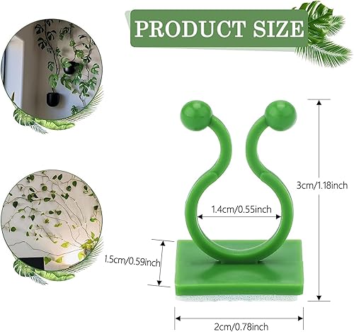Miniatura 2 de 100 clips de pared para trepar plantas, fijador de plantas, enredaderas invisibles, clips de fijación autoadhesivos, tracción de enredaderas de