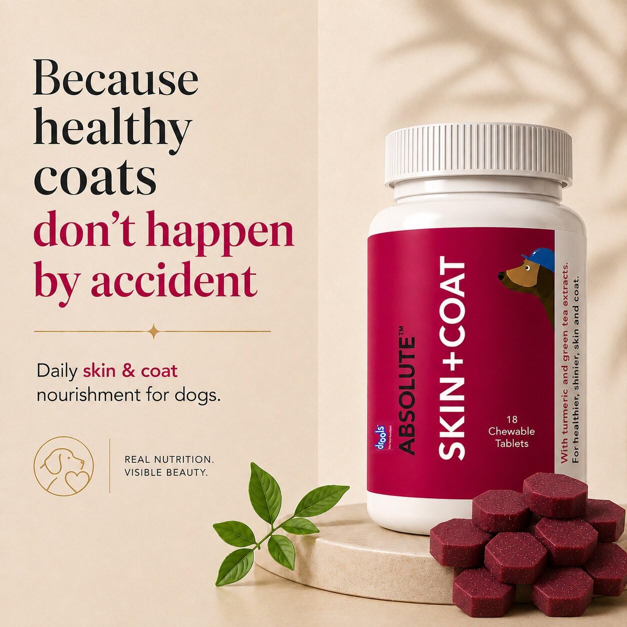 Drools Dog Supplement Tablets 200g (50 Pieces) | Skin & Coat Support | For Dogs — Amazon image 5