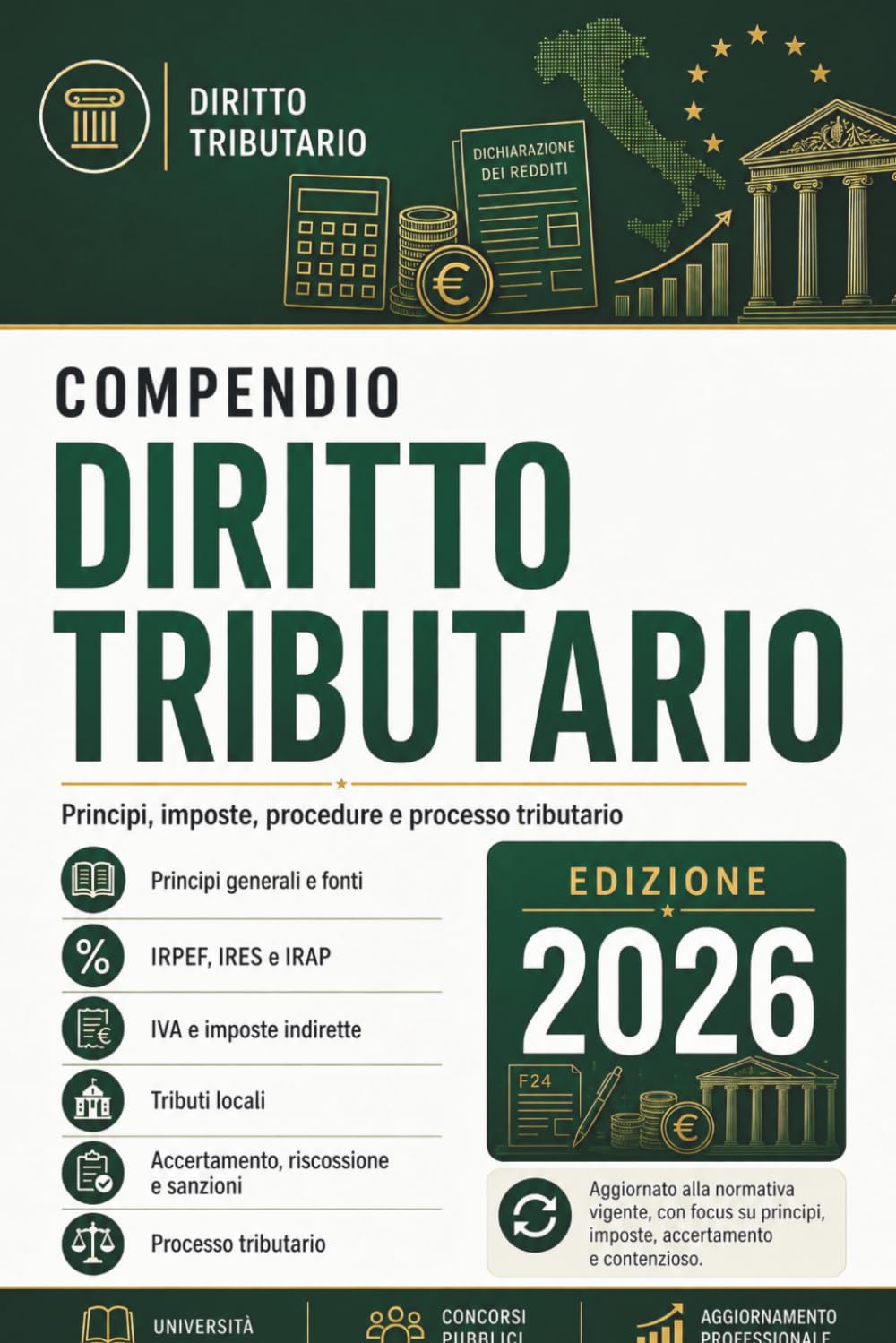 Compendio di Diritto Tributario: Principi, imposte, procedure e processo tributario per università, concorsi pubblici e aggiornamento professionale