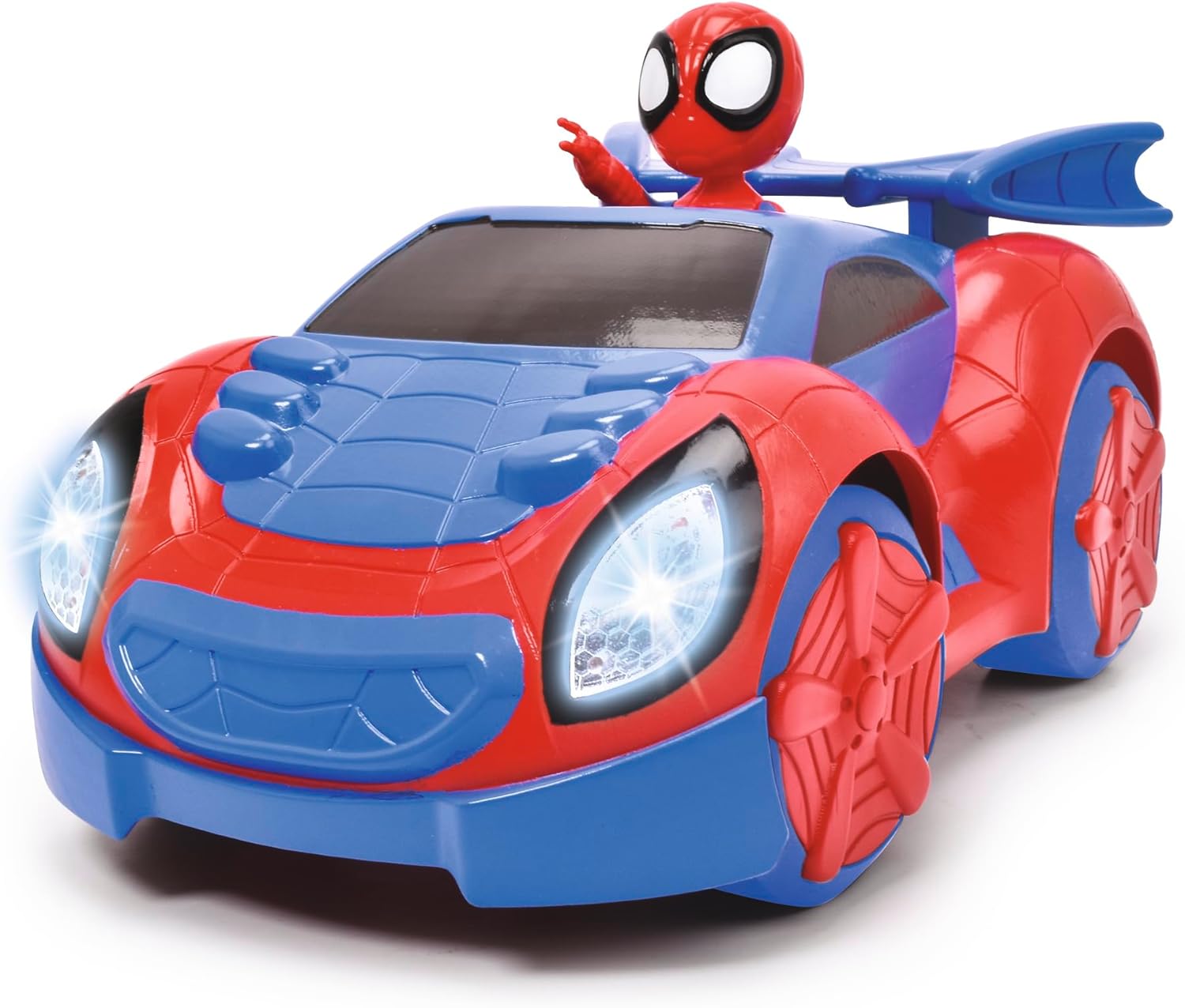Jada Toys 203225000, Marvel Spidey RC Racing Car, Marvel Spidey RC Racing Car with Lights, 2 Channels, USB Charging and 2.4 GHz Control, 27 cm, from 3 Years