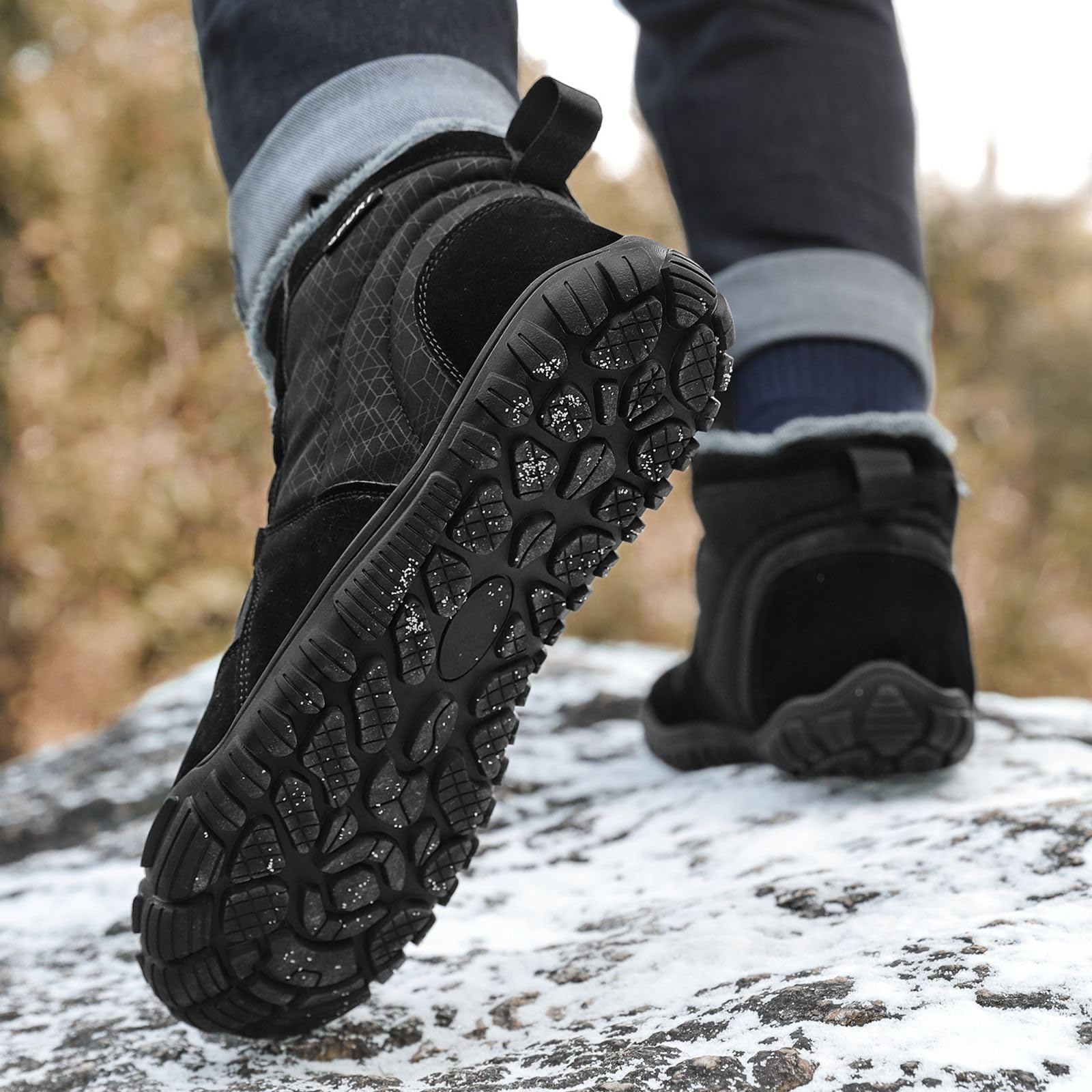 AONETIGER Unisex buty zimowe dla kobiet i mężczyzn, buty zimowe z podszewką, ciepłe, wodoodporne, wygodne buty śniegowe, antypoślizgowe, do chodzenia boso