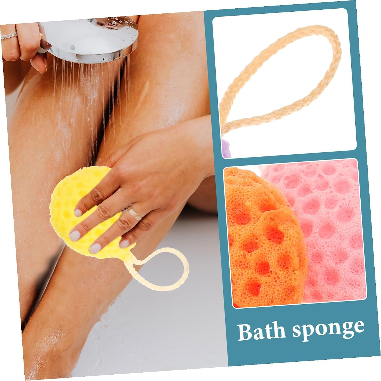 Kids Bath Sponge 6 Pack, Honeycomb Shower Body Scrubbers for Exfoliating image 5