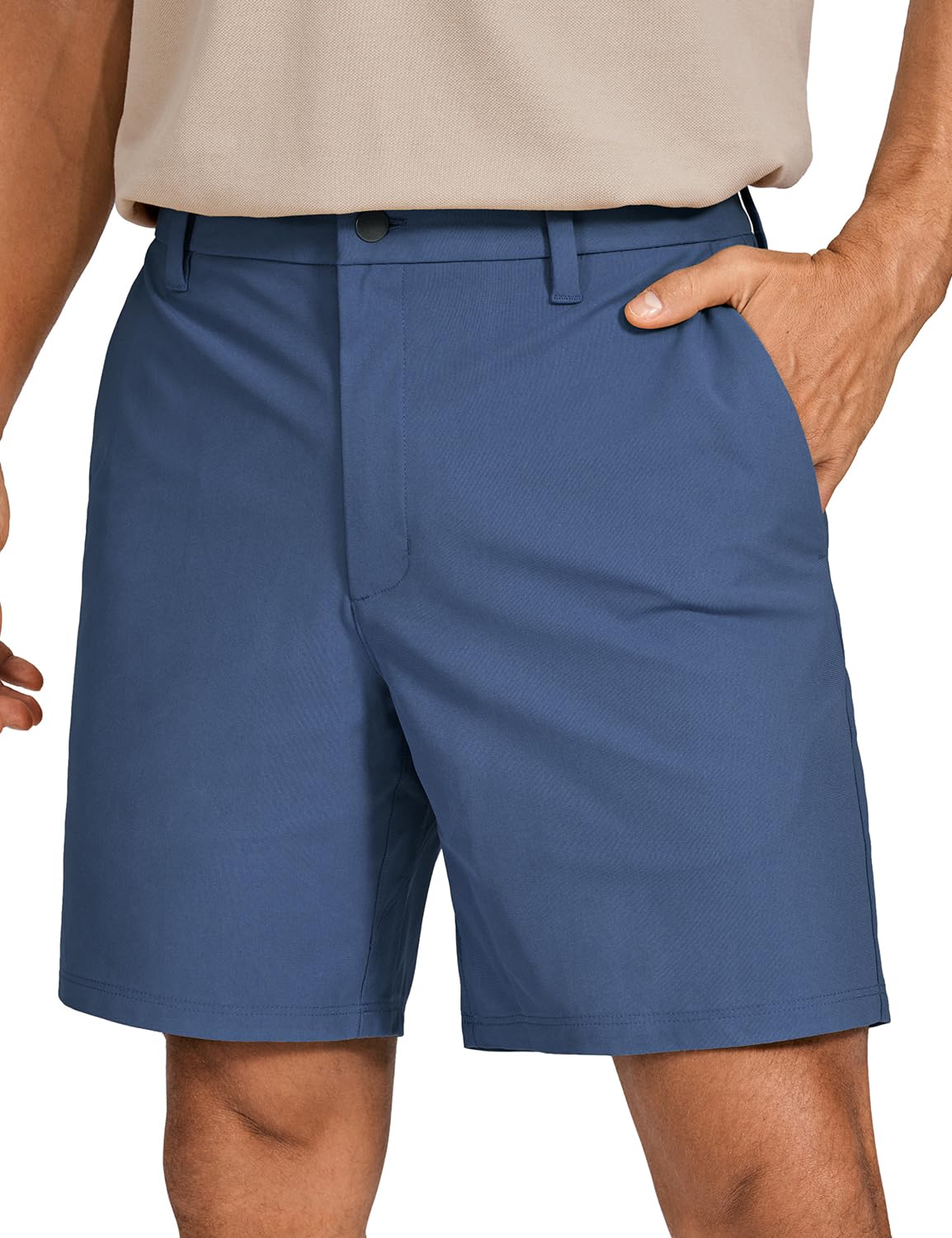 CRZ YOGA Men's All Day Comfy Golf Shorts - 7"/9" Stretch Lightweight Flat Front for Casual Work with Pockets
