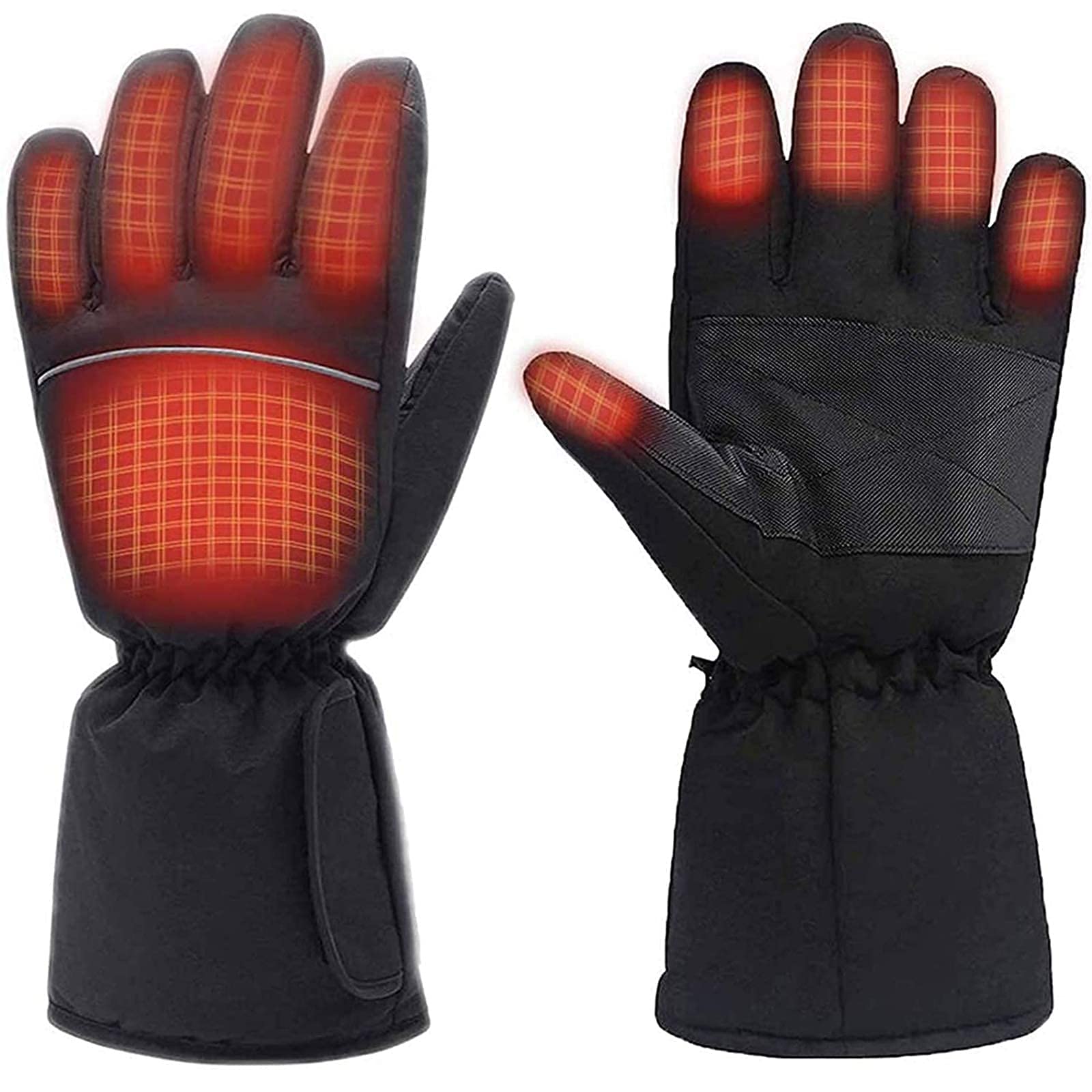 SBTXHJWCGLD Guantes térmicos Guantes térmicos eléctricos con Pilas Recargables Guantes térmicos con Pantalla táctil Calentadores de Manos de Invierno para Pesca, Motociclismo, Senderismo, cicl