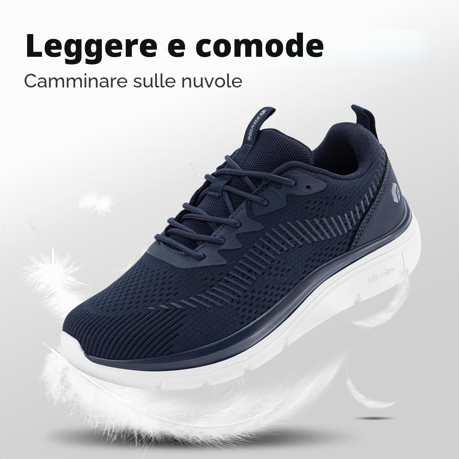 FitVille Scarpe da Camminata Uomo Extra Larghe Leggere Sneaker Casual Traspiranti Scarpe Sportive