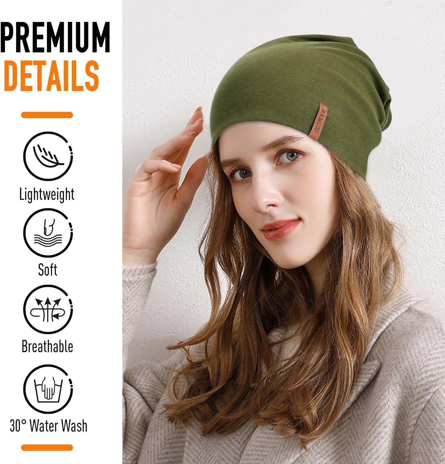 Slouchy Beanie for Women Cotton Beanies Hats Men Lightweight Soft Chemo Headwear Warm Skull Cap for All Seasons - Image 2