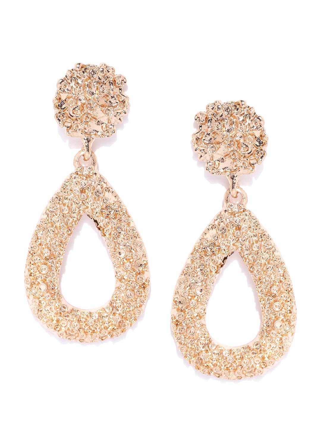 Jewels Galaxy Wonderful Handcrafted Plushy copper Gold Plated Teardrop Earrings For Women (CT-ERG-45079) (B07VBNSFX7) Amazon Price History, Amazon Price Tracker