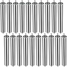 Tandefio 20 Pcs Conveyor Rollers 10" Length 1.5" Diameter Galvanized Steel Conveyor Belt Rollers