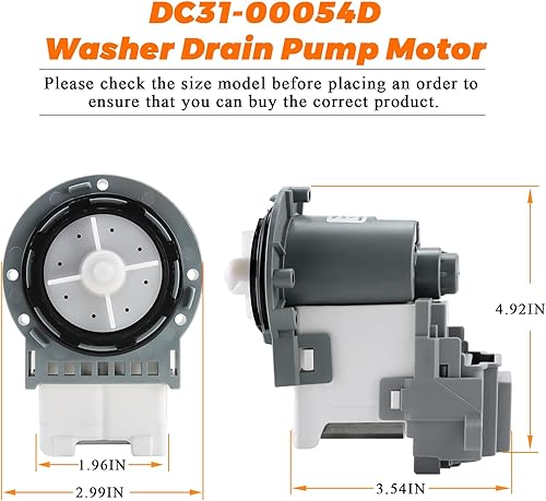 Miniatura 5 de Motor de bomba de drenaje de arandela OEM DC97-20621A PX3516-01 DC31-00187A por Blutoget-DC31-00178A apto para lavadora Samsung WA4 WA5 WF2 WF3 WF4
