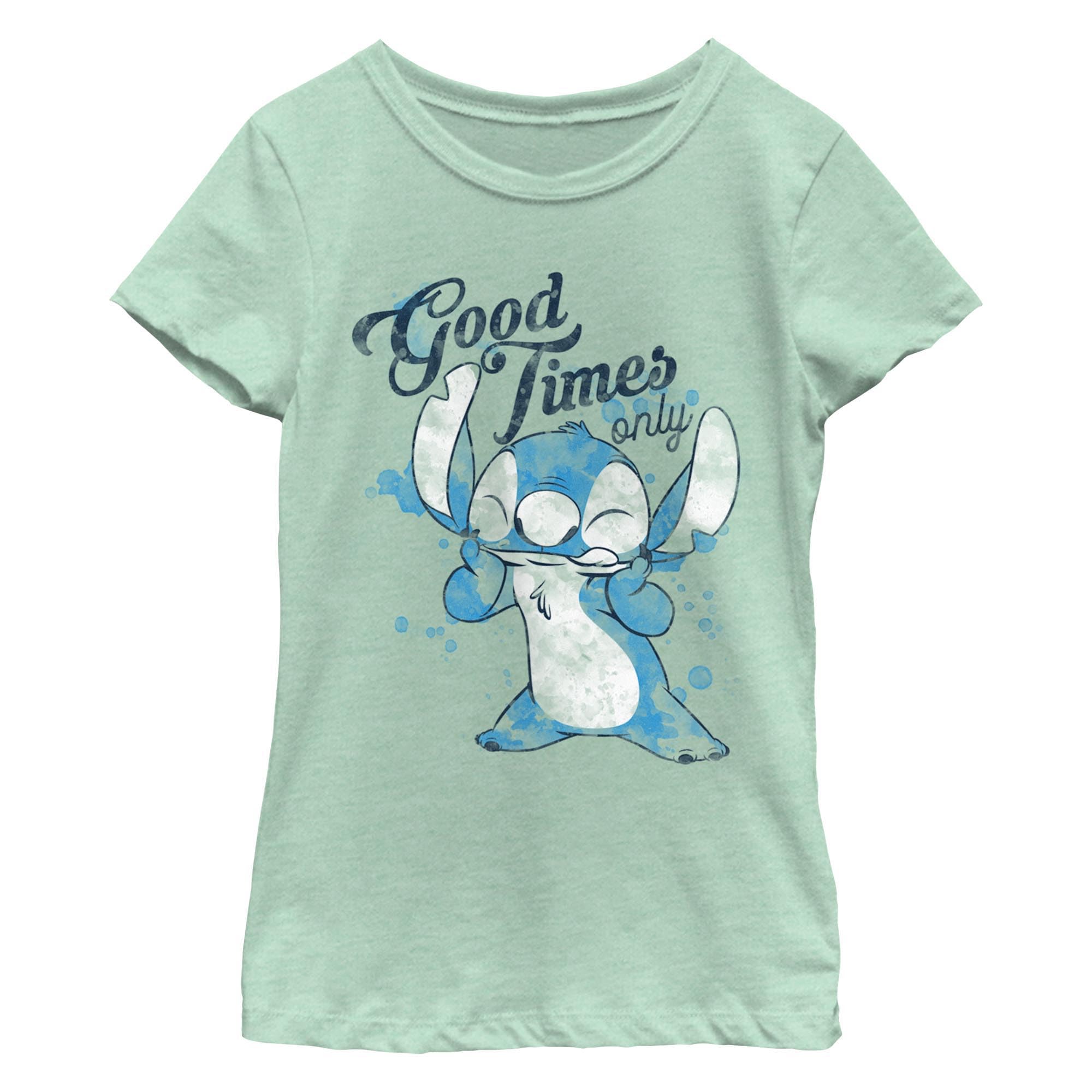 Girl's Lilo &amp; Stitch Sitting in Nature T-Shirt
