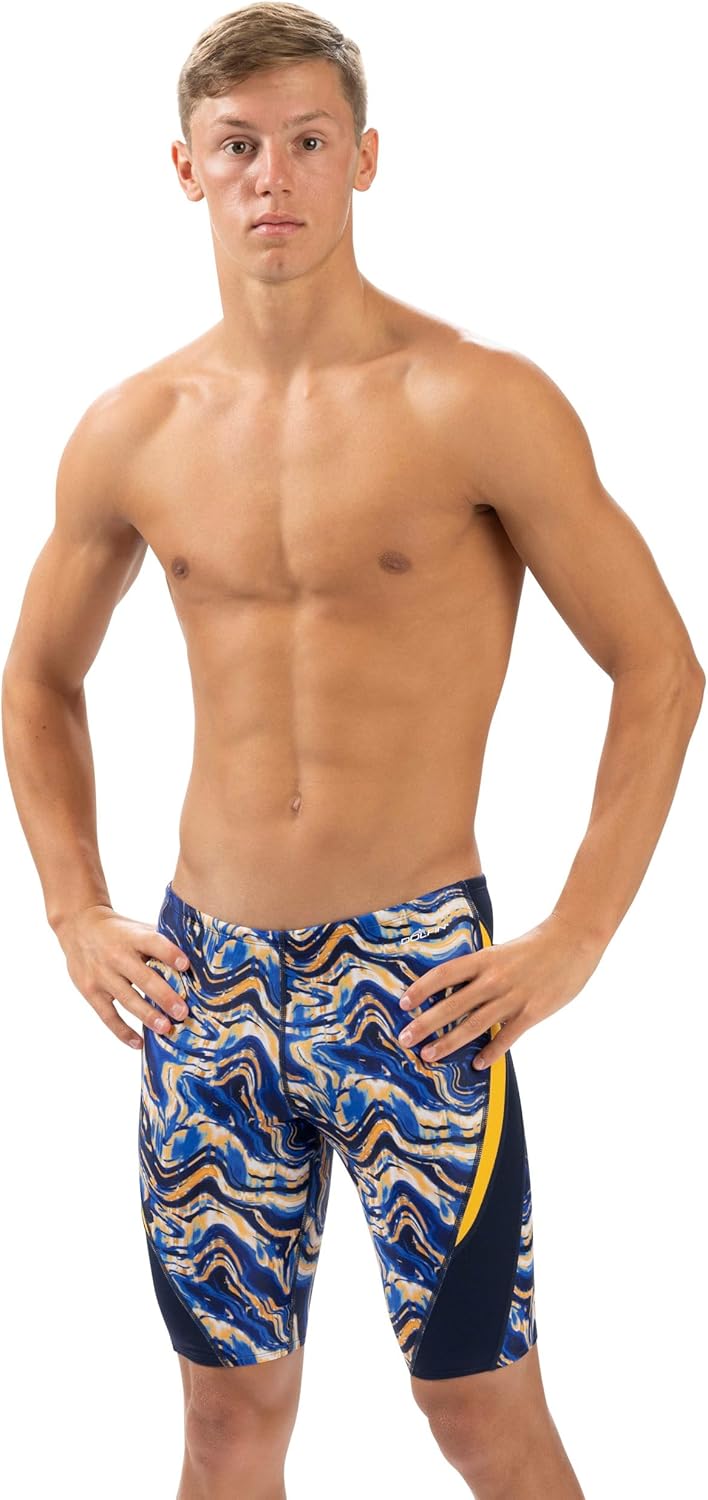 Dolfin Reliance Men's Swimsuit - Team Print Color Block Jammer