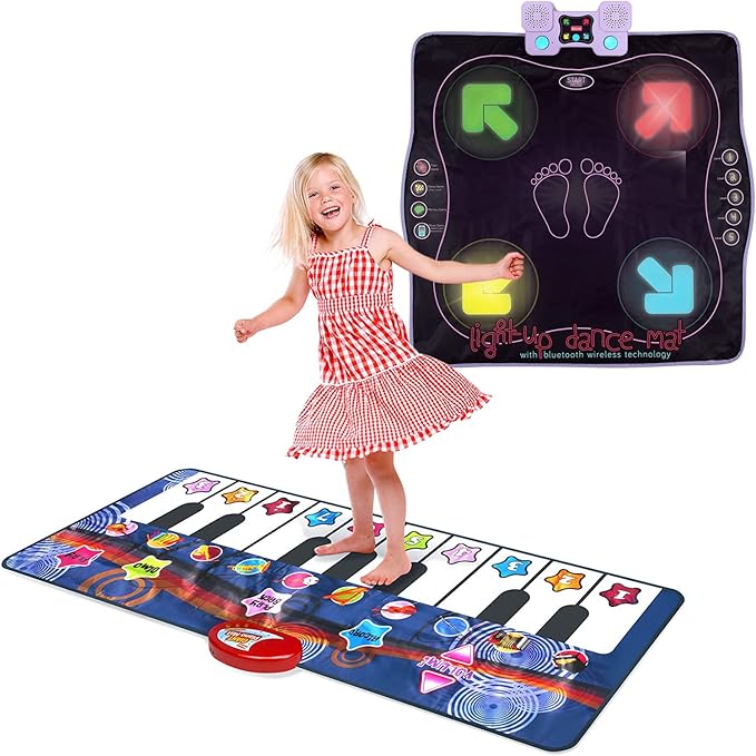 Kidzlane Durable Piano Dance Mat & Light Up Dance Pad with