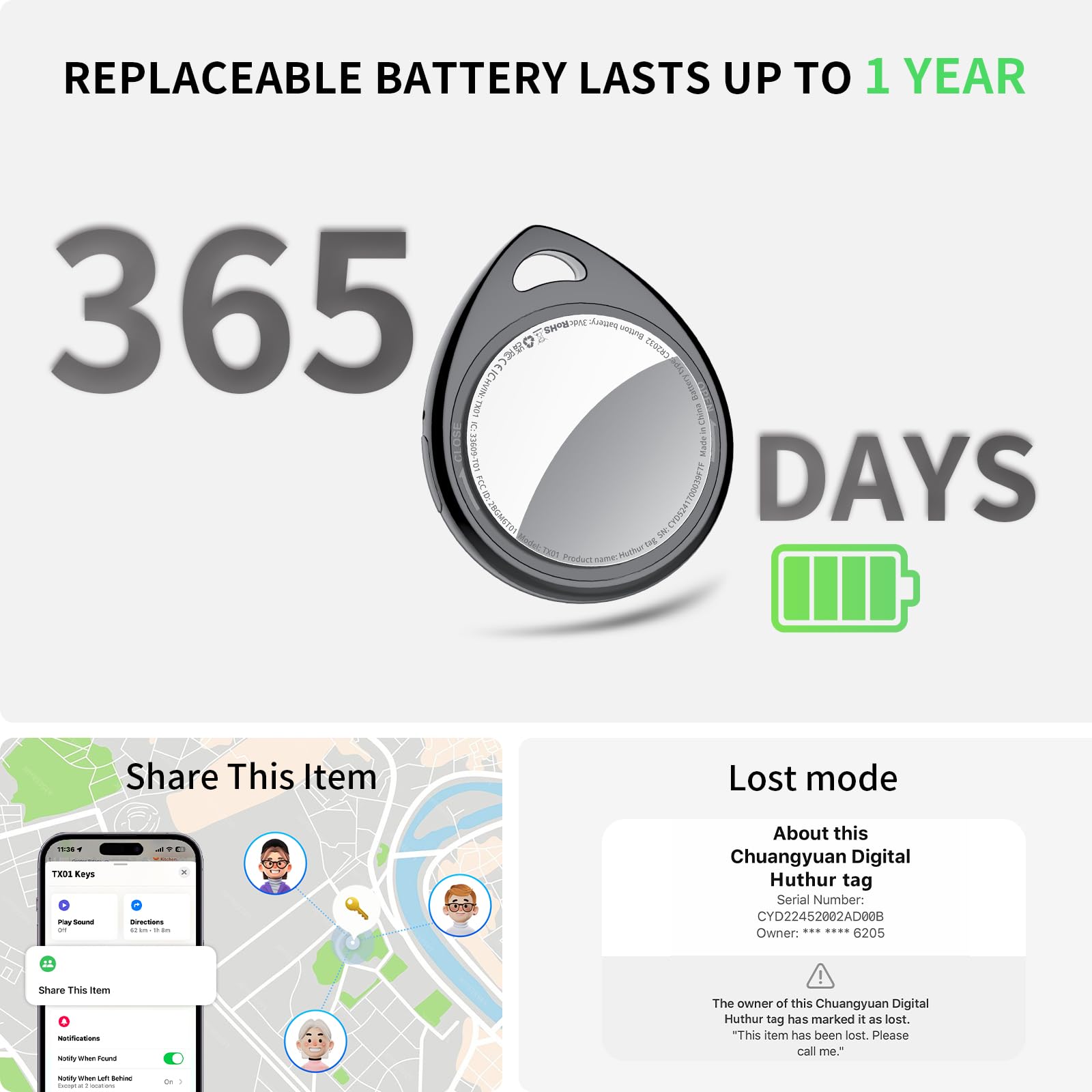 Localizador GPS Air Tracker Para Android (2 Unidades) | Compatible Con Google Find Hub | Batería Reemplazable | Para Llaves, Maletas