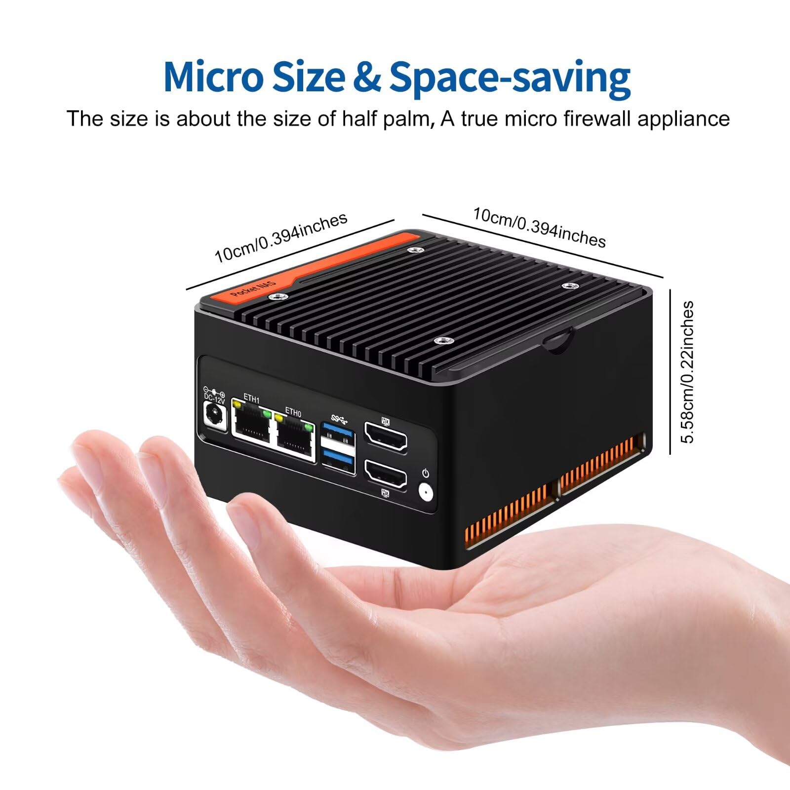 SJRC 4 Bay NAS Mini PC N150, 4 x NVMe Micro NAS Server for Desktop, 2 x i226-V 2.5GbE LAN Network Attached Storage with USB3.2, Support WiFi7/BT5.4, Barebone NO RAM/SSD/OS