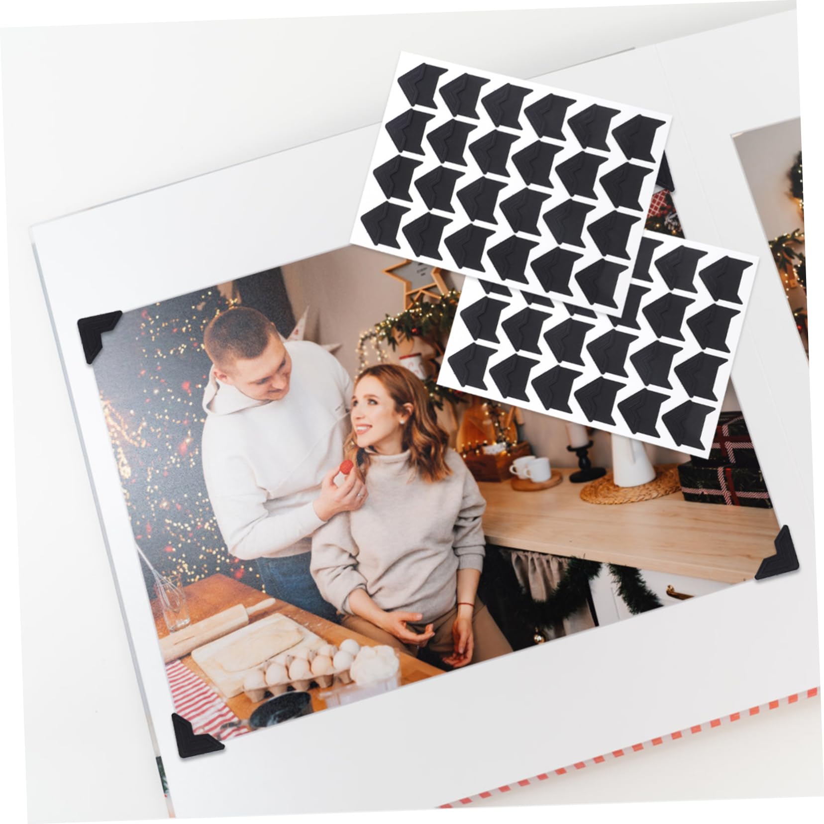 50hojas Esquinas De Fotos Autoadhesivas Para Álbumes De Decoración De Scrapbook y Diario Esquinas Retro Para Fotos y Manualidades