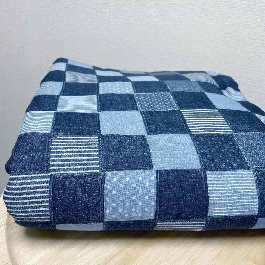 kapital ダブルガーゼ　パッチワーク風ジレ 布・生地の販売/通販 takarabako fabrics【KOKKA 綿 ダブル