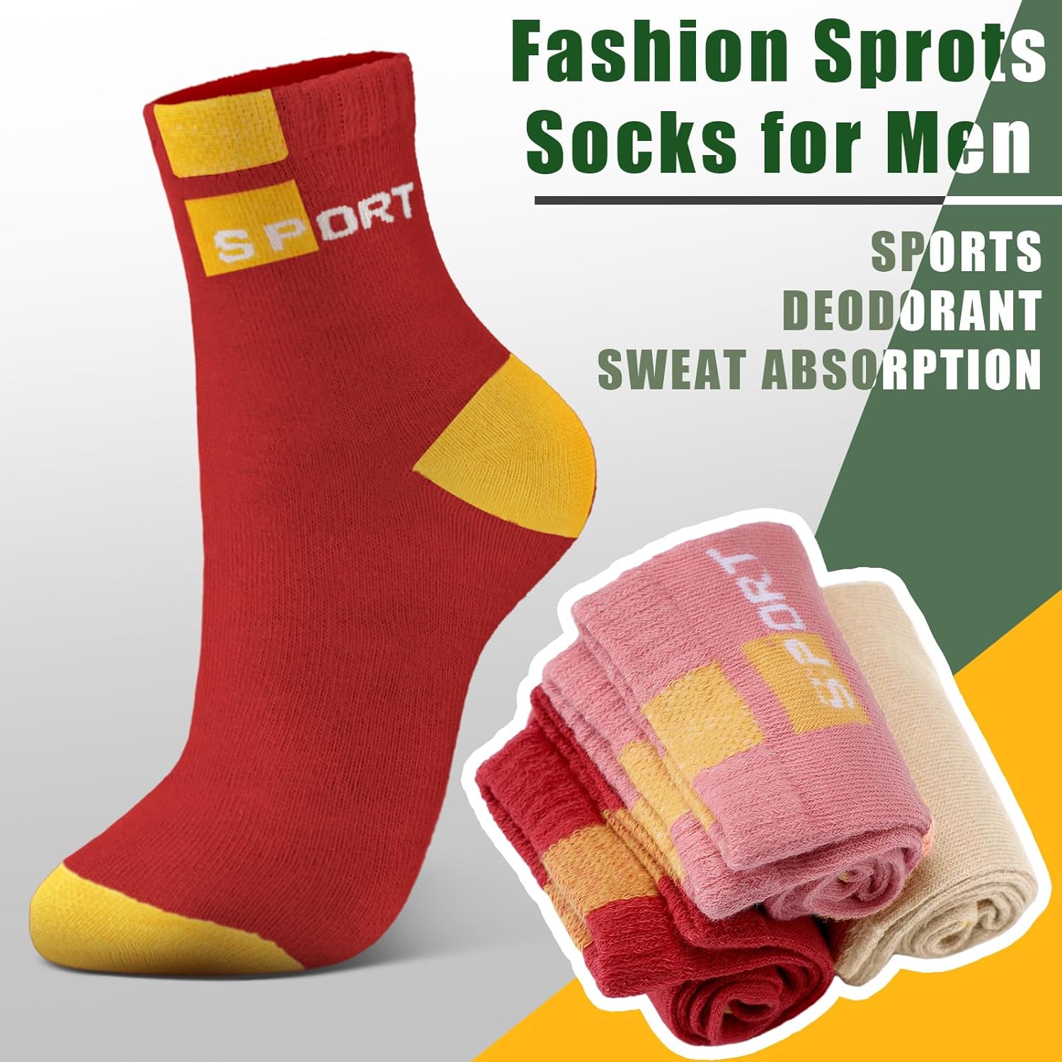 Bencailor 15 Pairs Women Crew Socks Running Cotton Ankle Socks for Women Athletic Hiking Walking Unisex 5-9 - Image 6