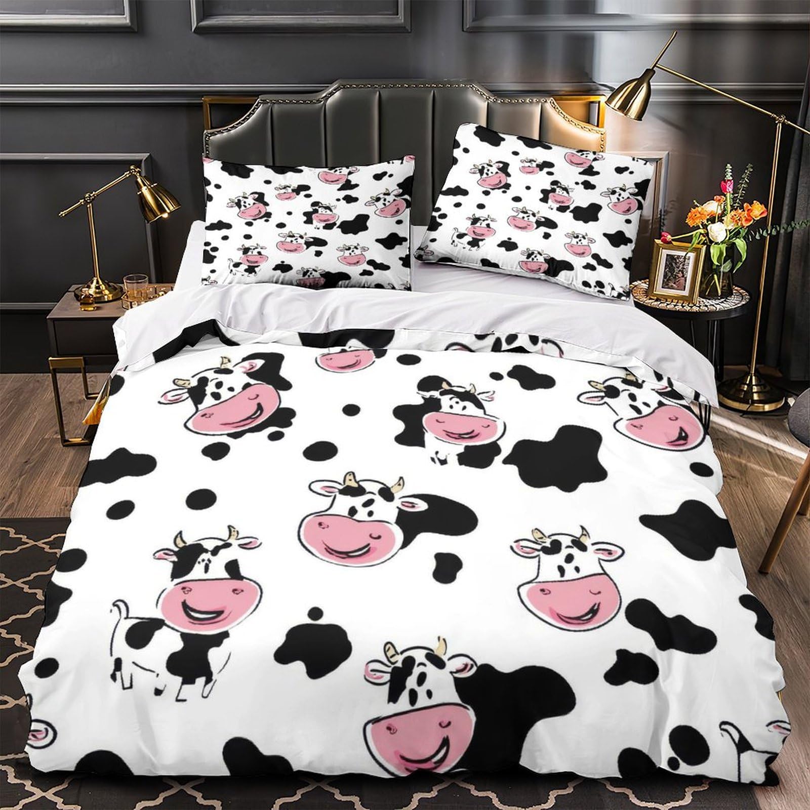 Housse de couette planètes cosmiques microfibre King 220x240 cm