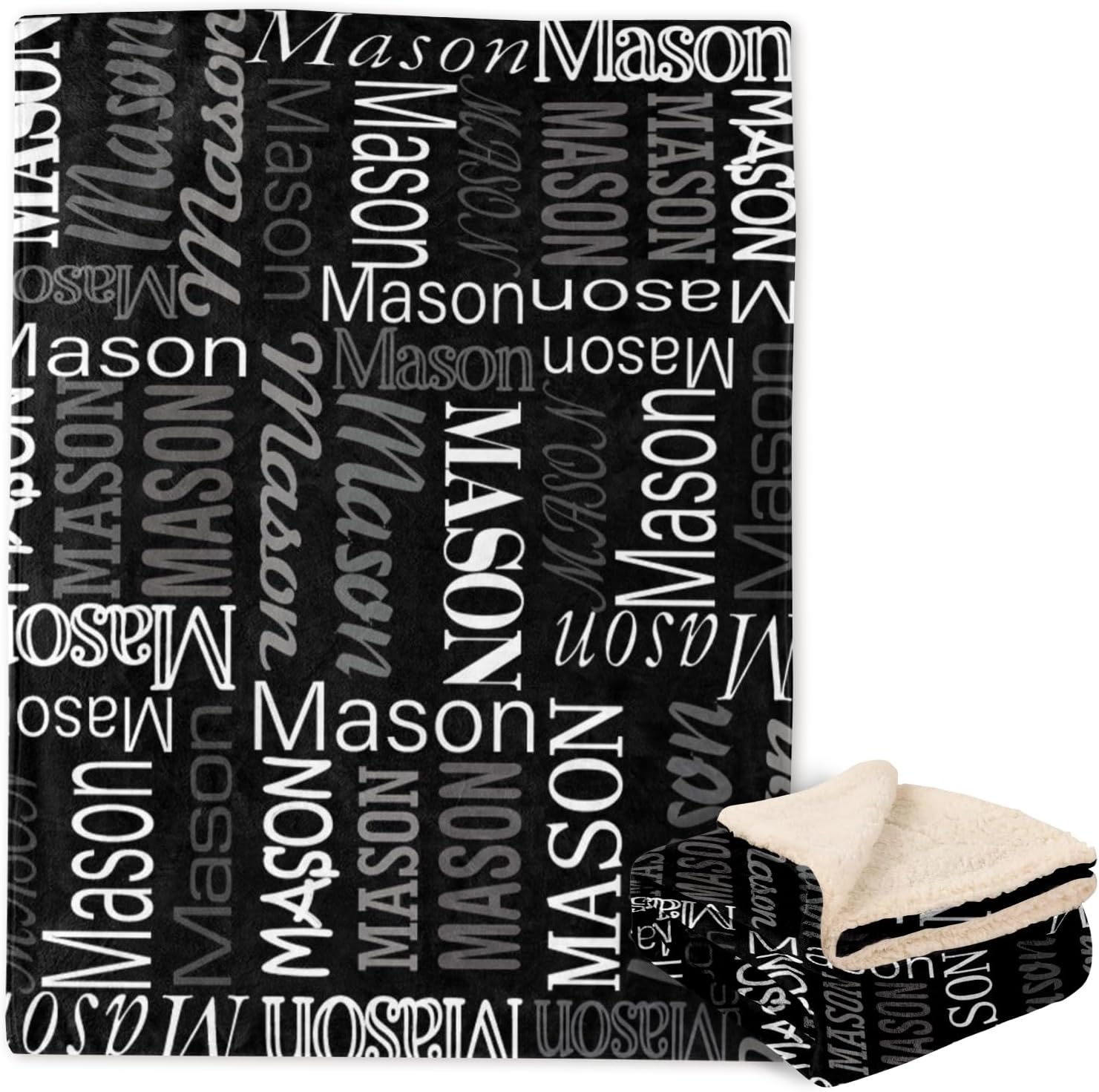 Personalized Blanket with Name Custom Monogrammed Baby