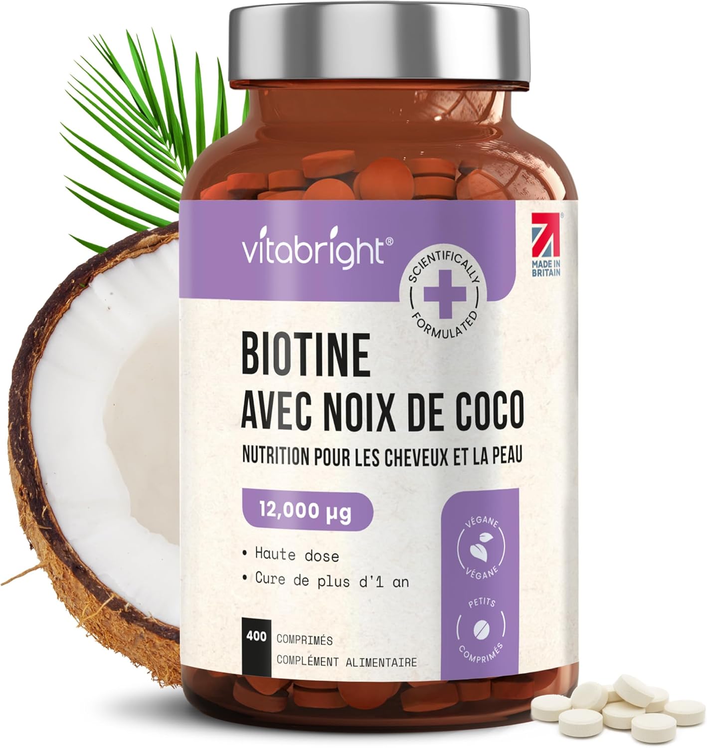 VitaBright Biotin Rapid Hair Growth | 12,000 mg Extra Strong ~ 1 Year in a Bottle | B7 Vitamin Dietary Supplement Hair Loss for Men and Women | Anti Hair Loss Growth and Volume Cure | VitaBright VitaBright Biotin Rapid Hair Growth | 12,000 mg Extra Strong ~ 1 Year in a Bottle | B7 Vitamin Dietary Supplement Hair Loss for Men and Women | Anti Hair Loss Growth and Volume Cure | VitaBright