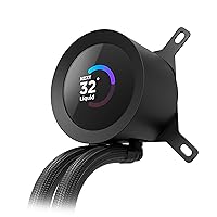 Vista 19 de NZXT Kraken 280 RGB - Enfriador líquido de CPU AIO RL-KR280-W1-11.024 in - Pantalla LCD cuadrada personalizable de 1.54 pulgadas para imágenes